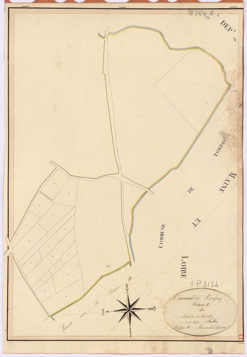 Boussay - Section E1 Landes de la Bavrillère (section des)