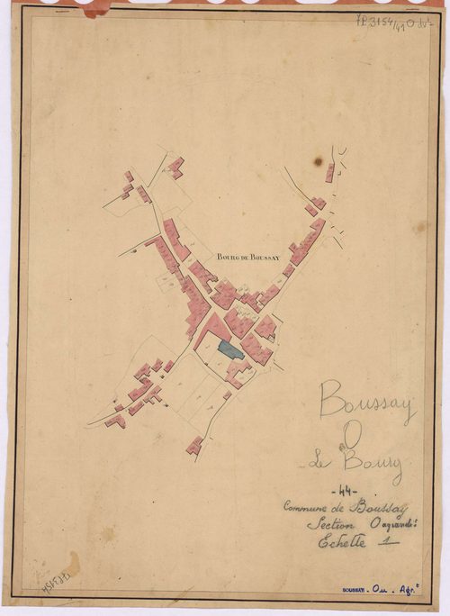 Boussay - Section O (développement) Bas Bourg (section du) ; développement du Bourg