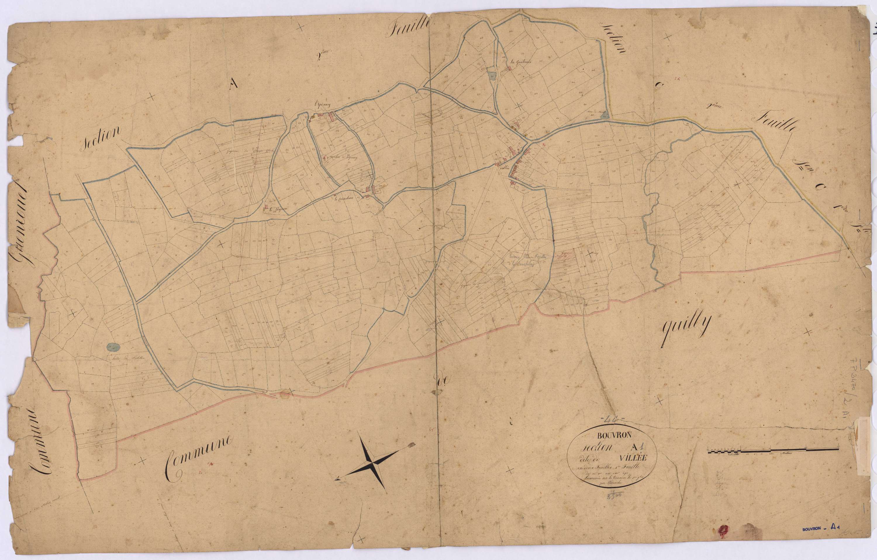 Bouvron - Section A1 Villée (section de) ; 1-590