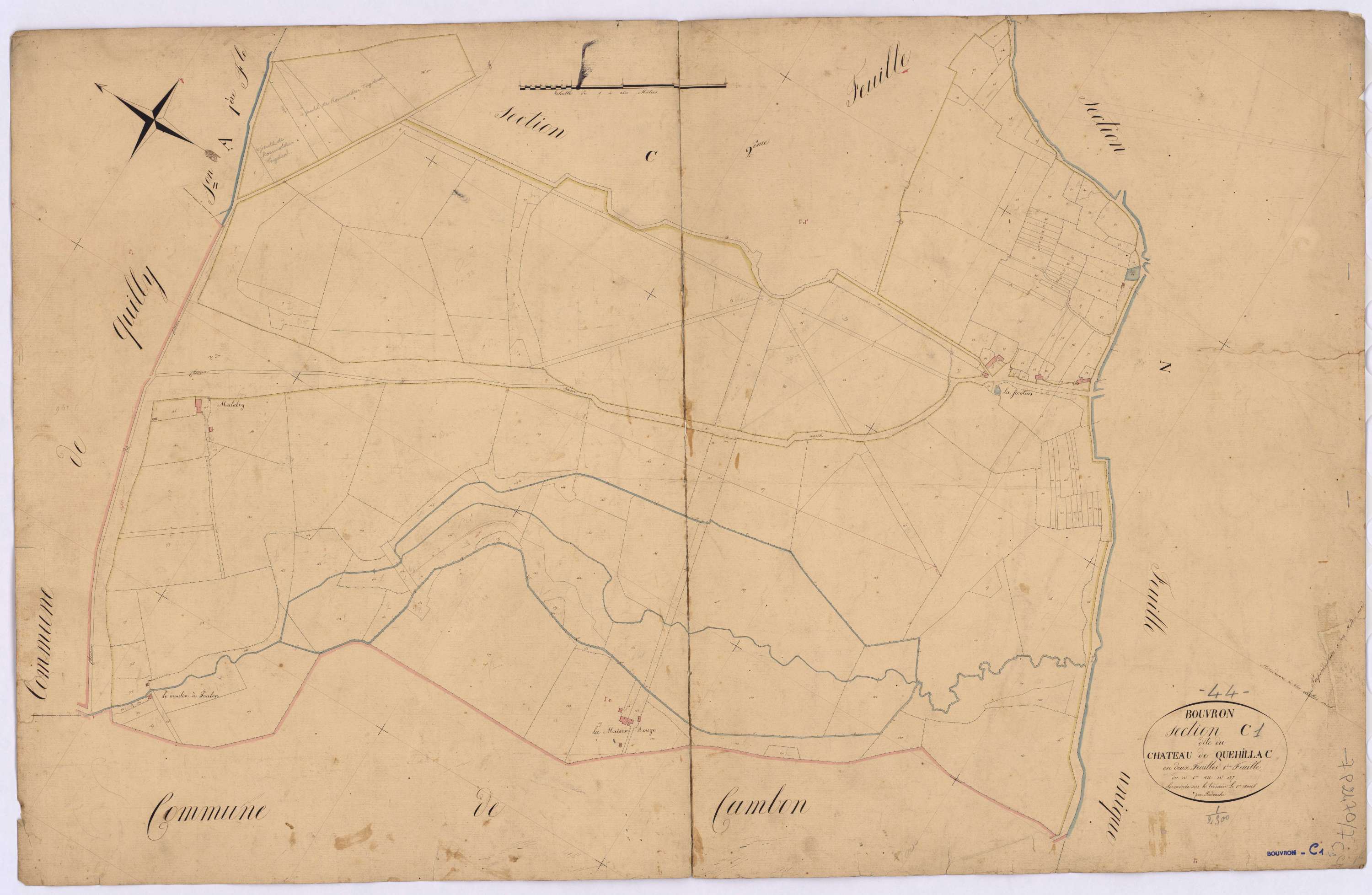 Bouvron - Section C1 Quehillac (section de) ; 1-187
