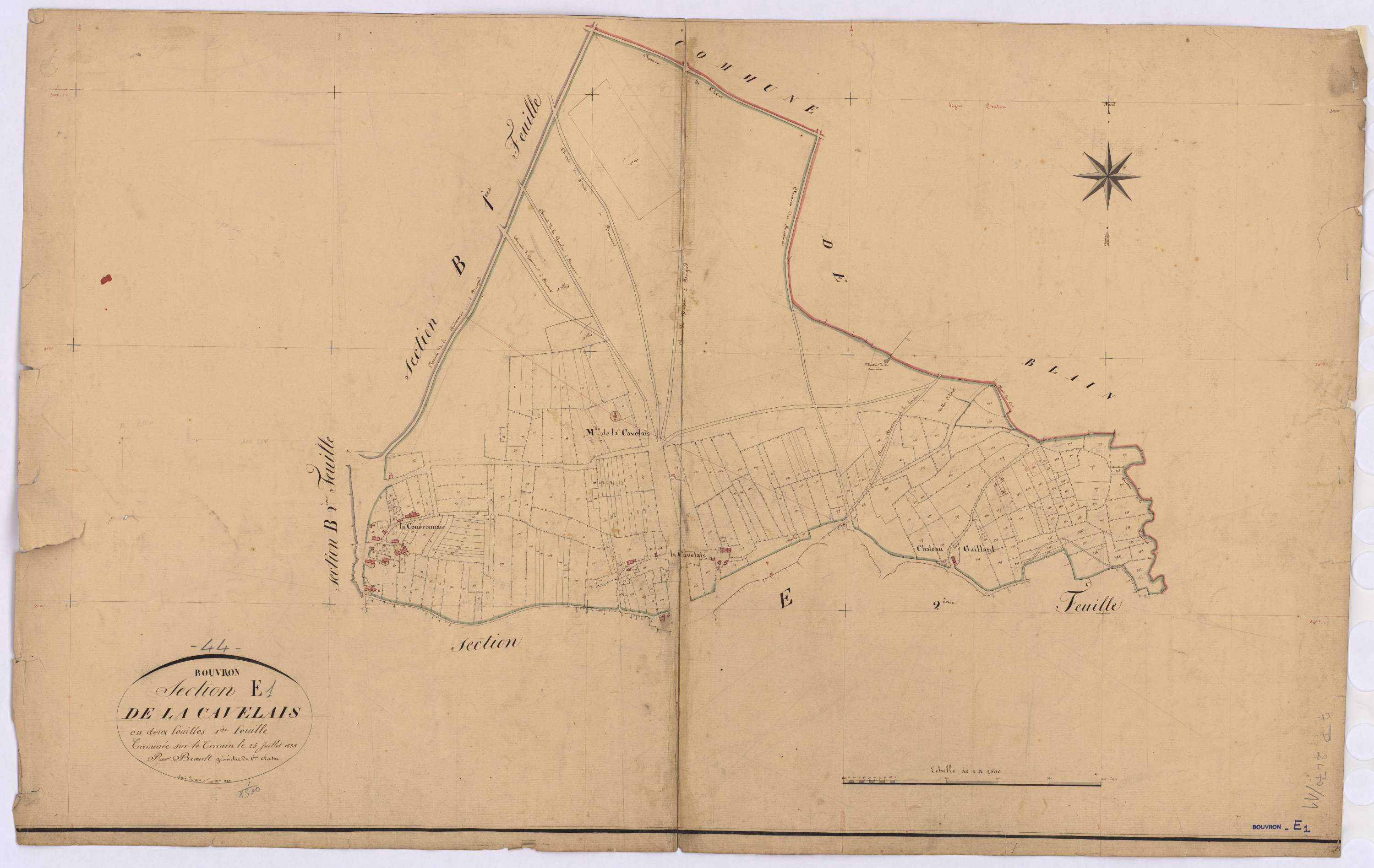 Bouvron - Section E1 Cavelais (section de La) ; 1-288