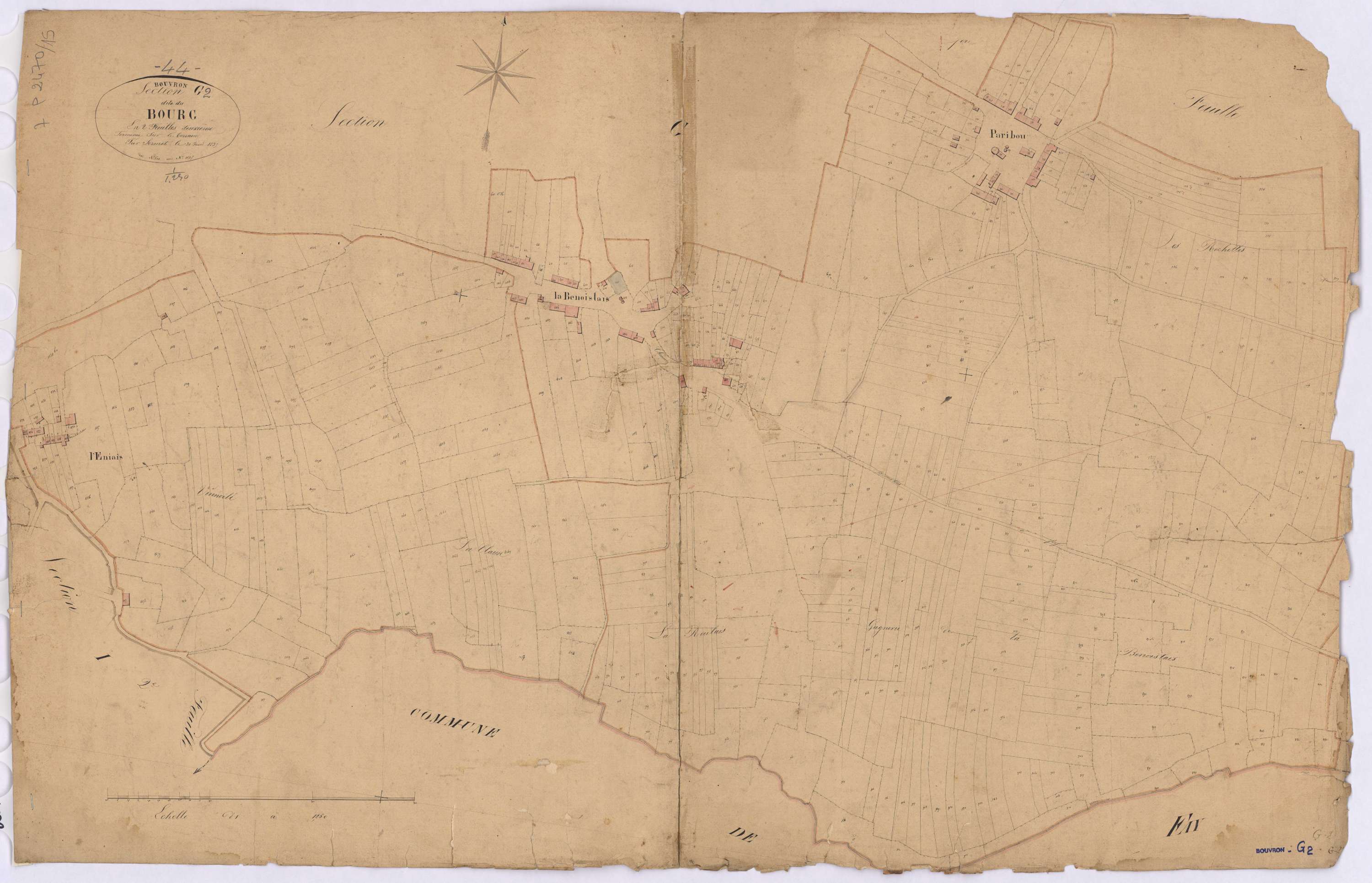 Bouvron - Section G2 Bourg (section du) ; 601-1135