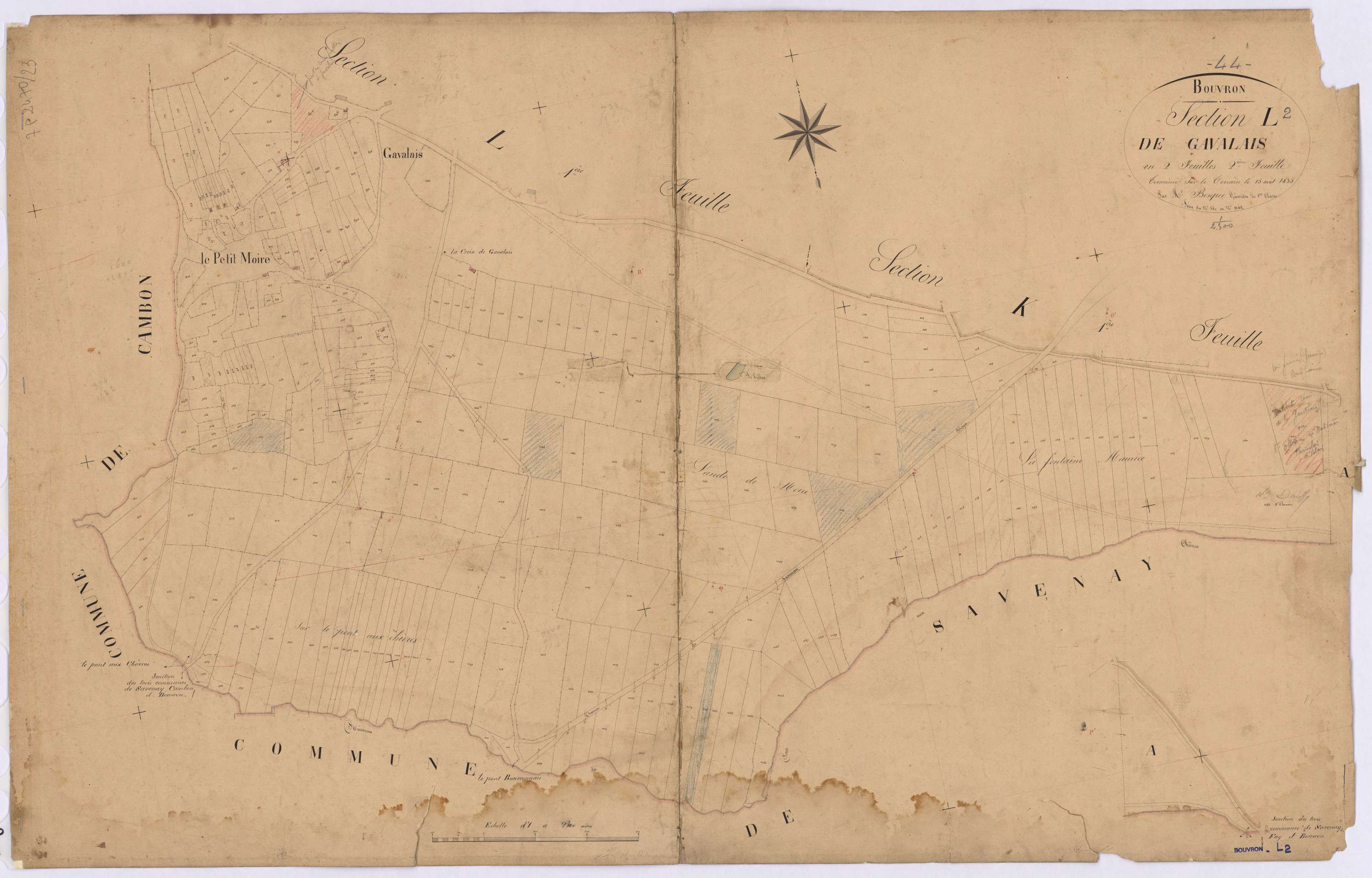 Bouvron - Section L2 Gavalais (section de) ; 840-1142