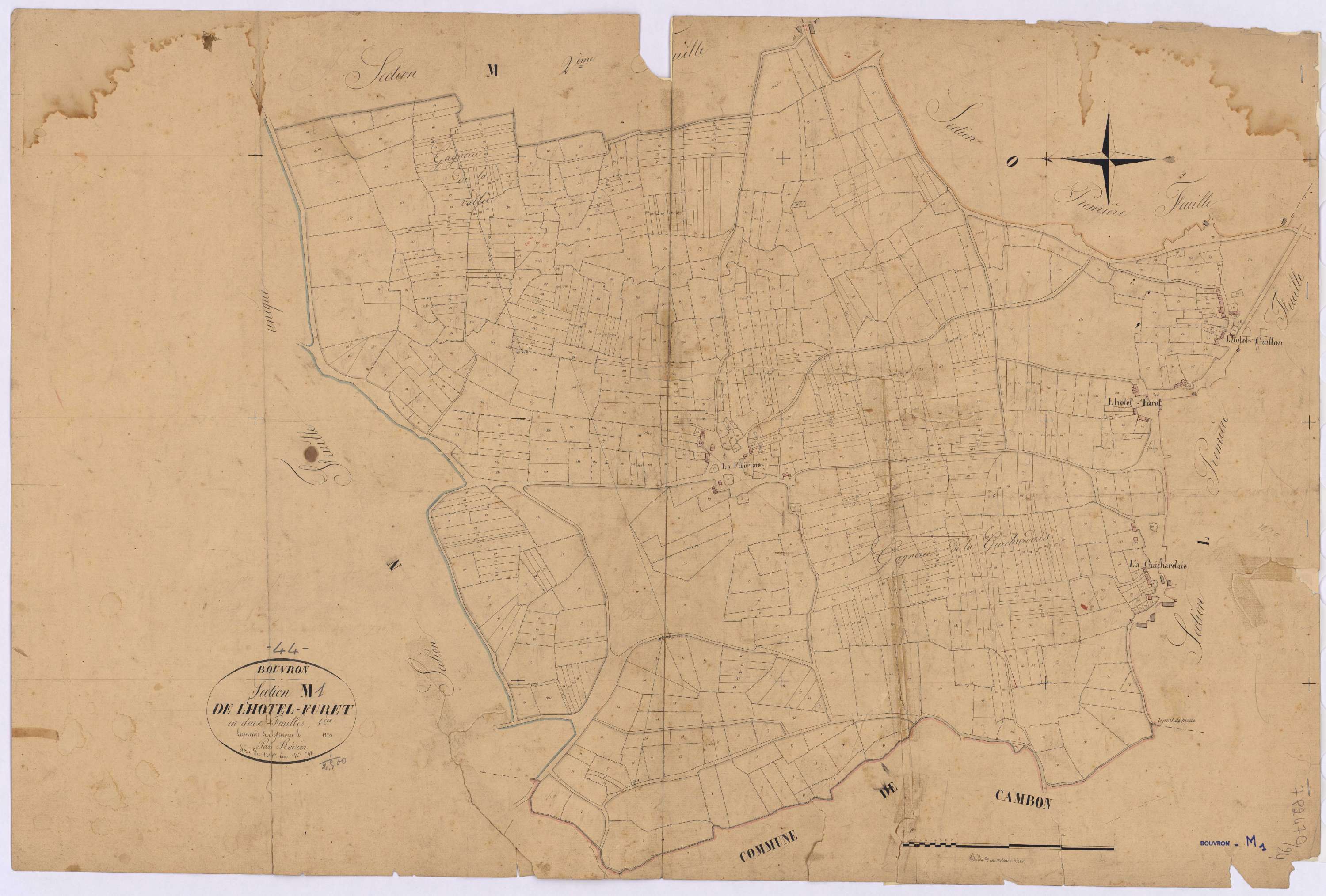Bouvron - Section M1 Hôtel-Furet (section de l') ; 1-798