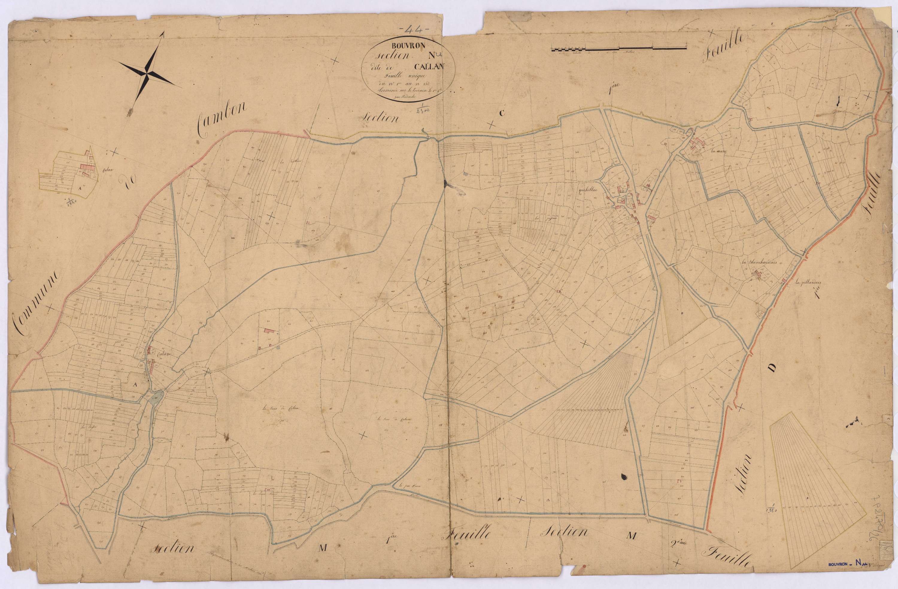 Bouvron - Section N Callan (section de) ; 1-850