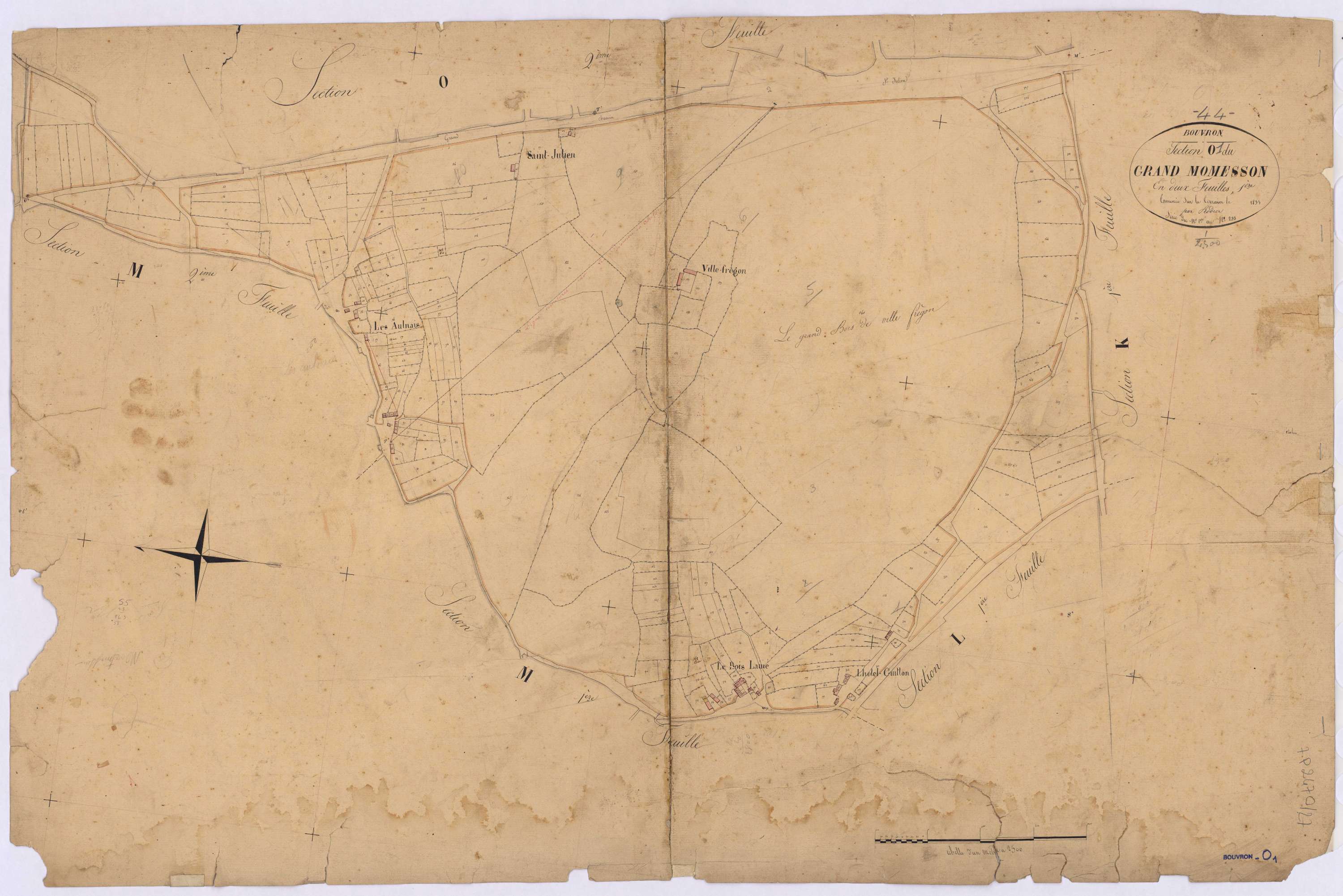 Bouvron - Section O1 Grand Momesson (section du) ; 1-235