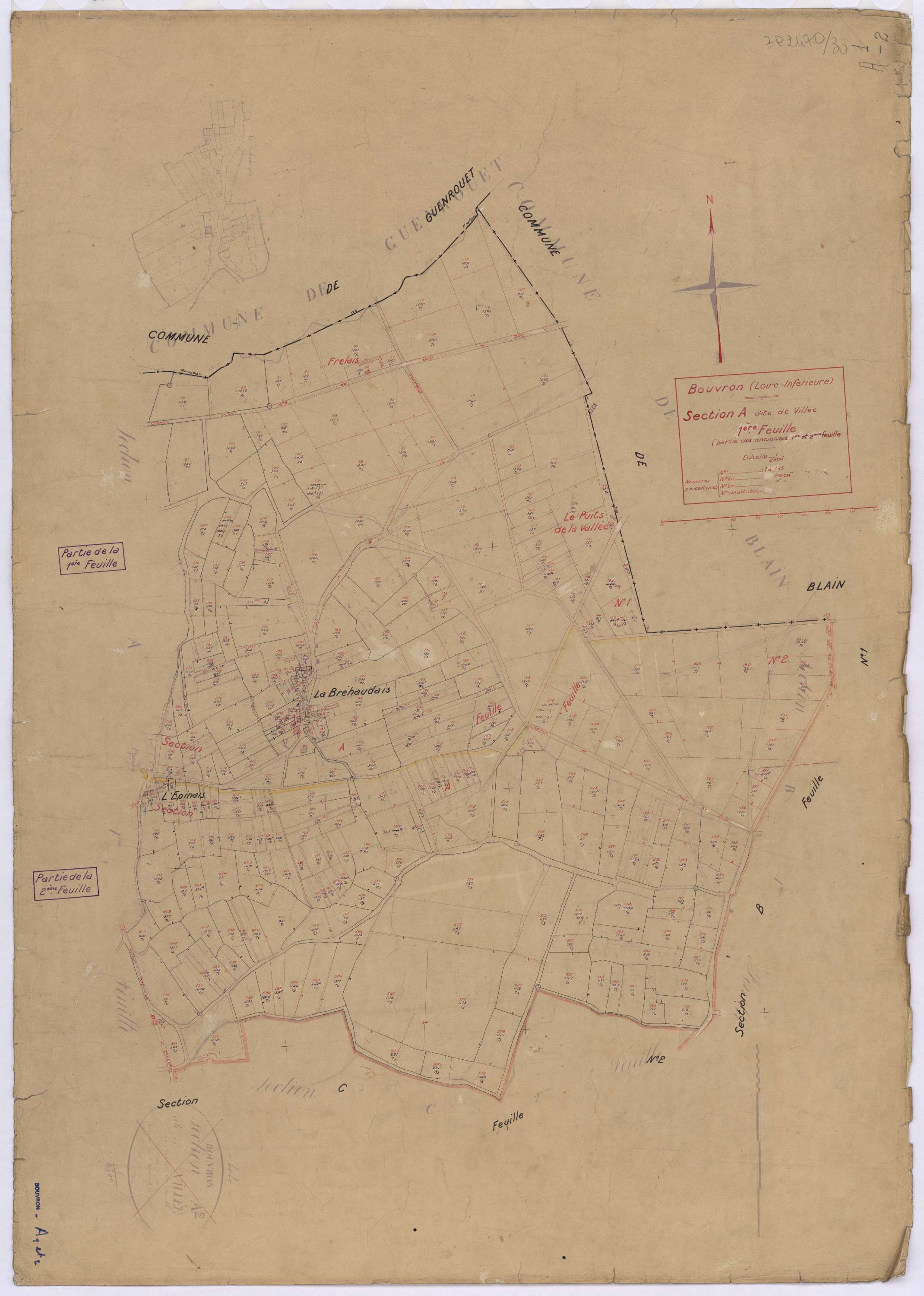 Bouvron - Section A1 Villée (section de) ; 1-353