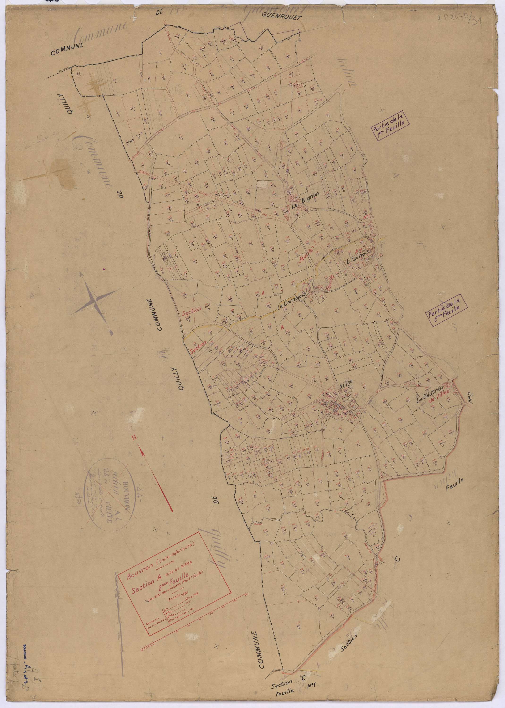 Bouvron - Section A2 Villée (section de) ; 354-768