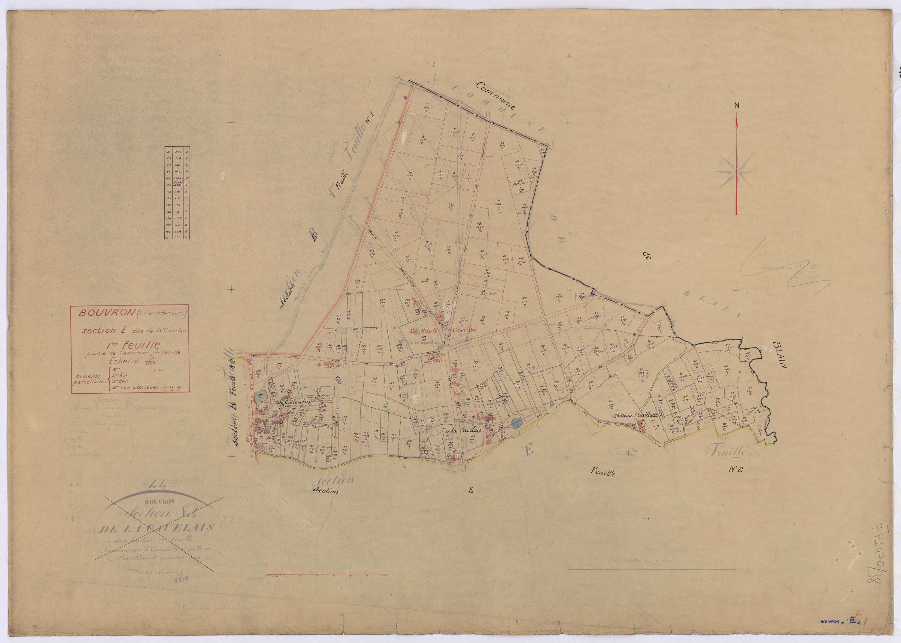 Bouvron - Section E1 Cavelais (section de La) ; 1-229