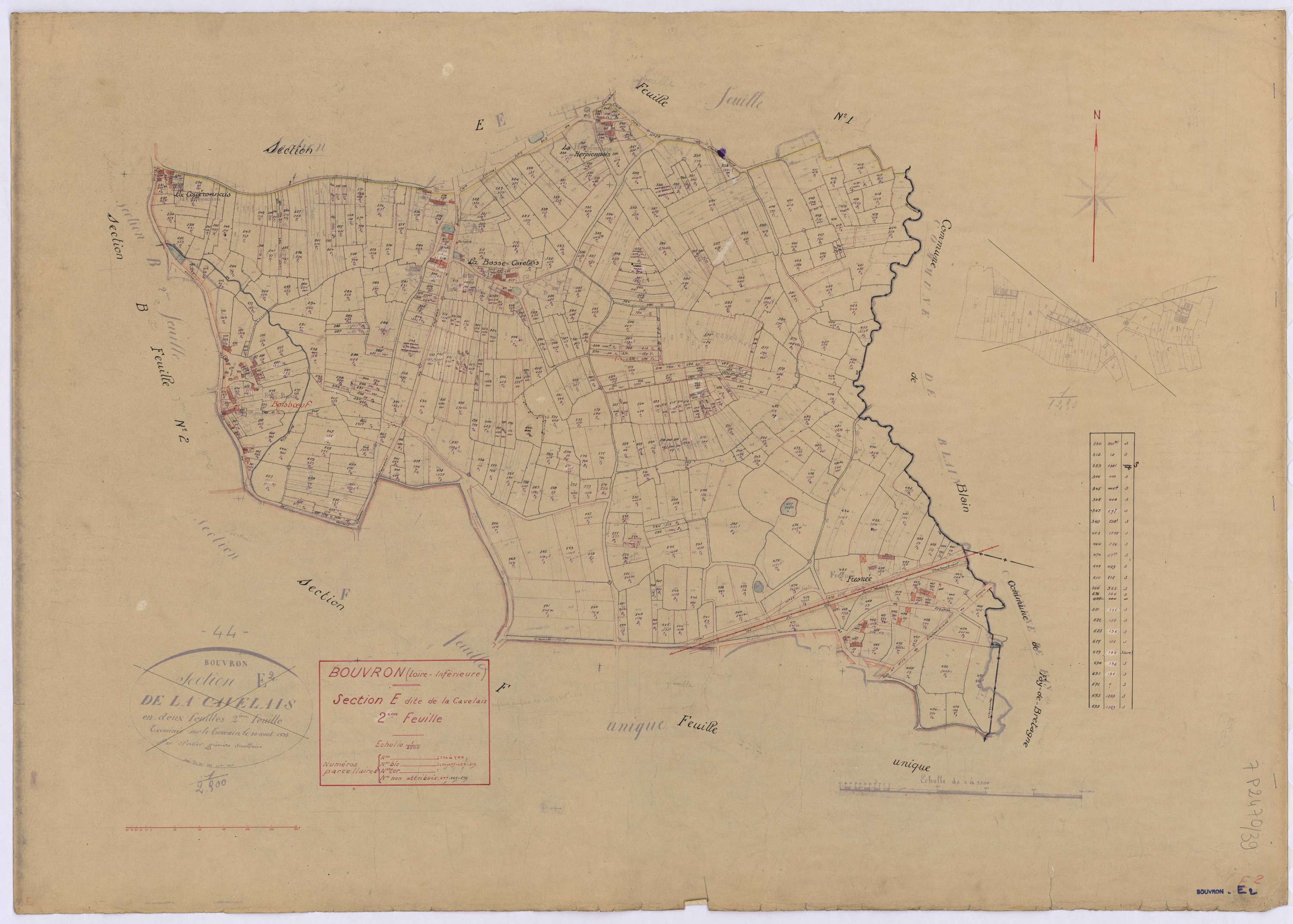 Bouvron - Section E2 Cavelais (section de La) ; 230-704