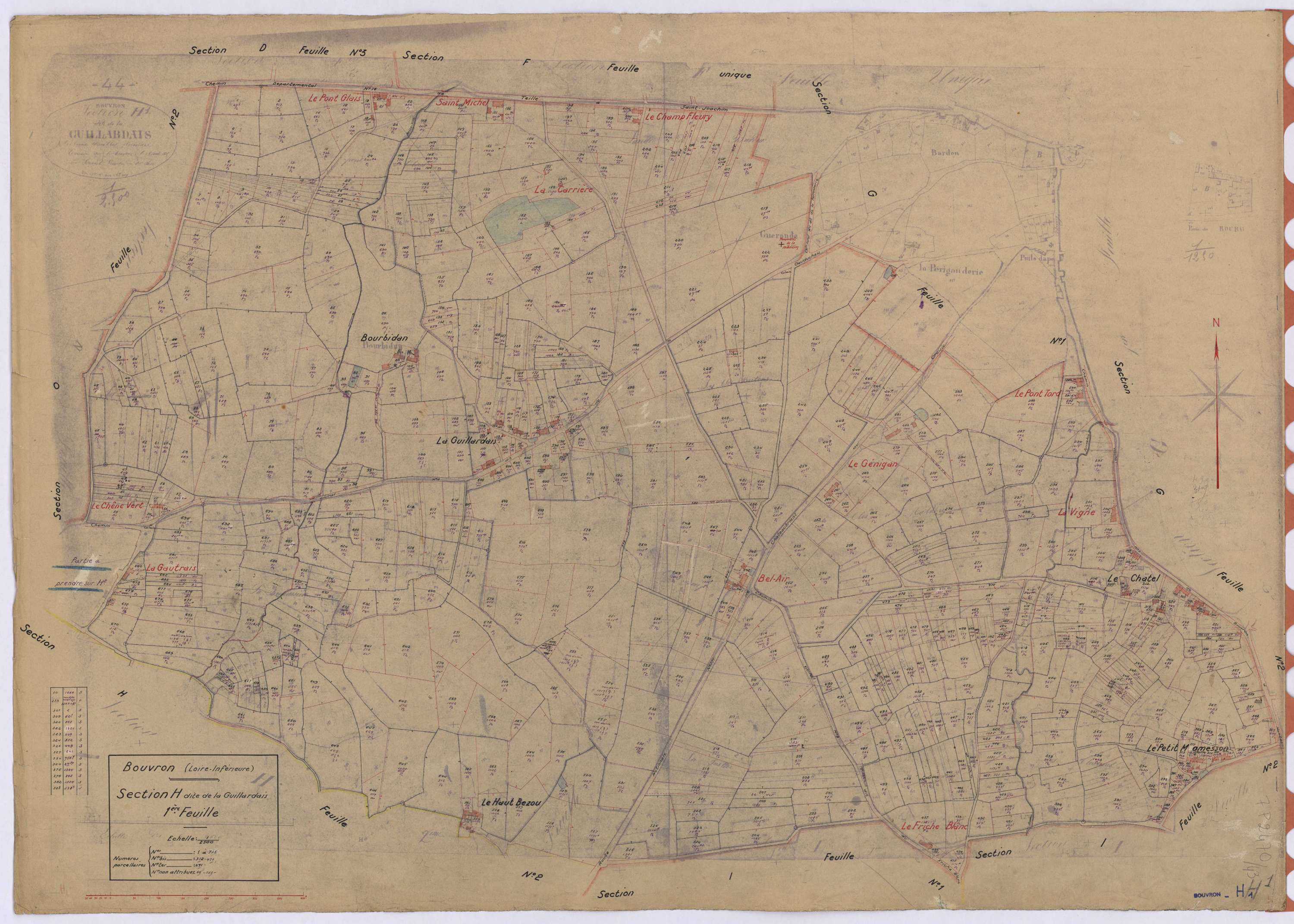 Bouvron - Section H1 Guillardais (section de La) ; 1-715