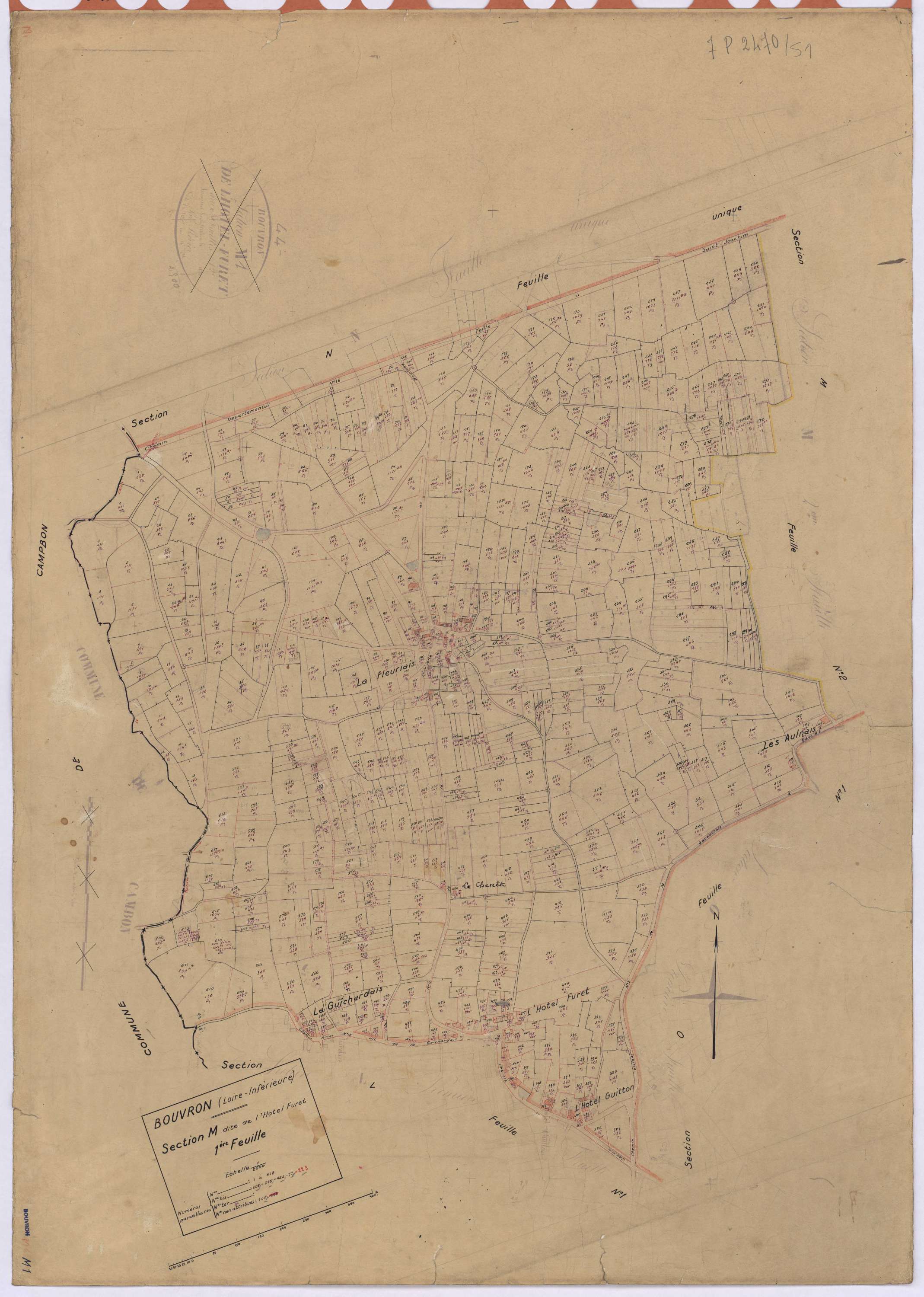 Bouvron - Section M1 Hôtel furet (section de l') ; 1-618