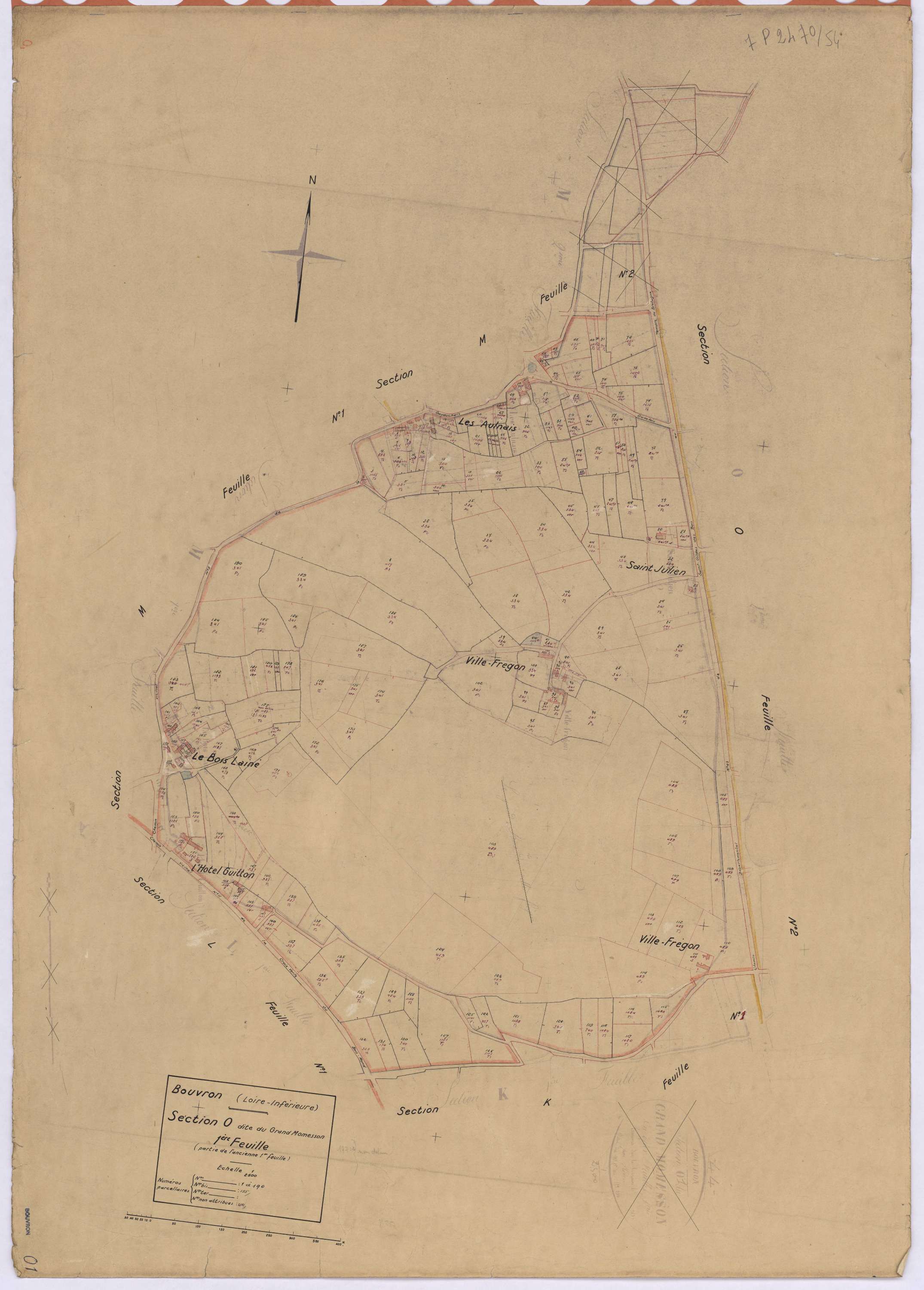 Bouvron - Section O1 Grand Momesson (section du) ; 1-190