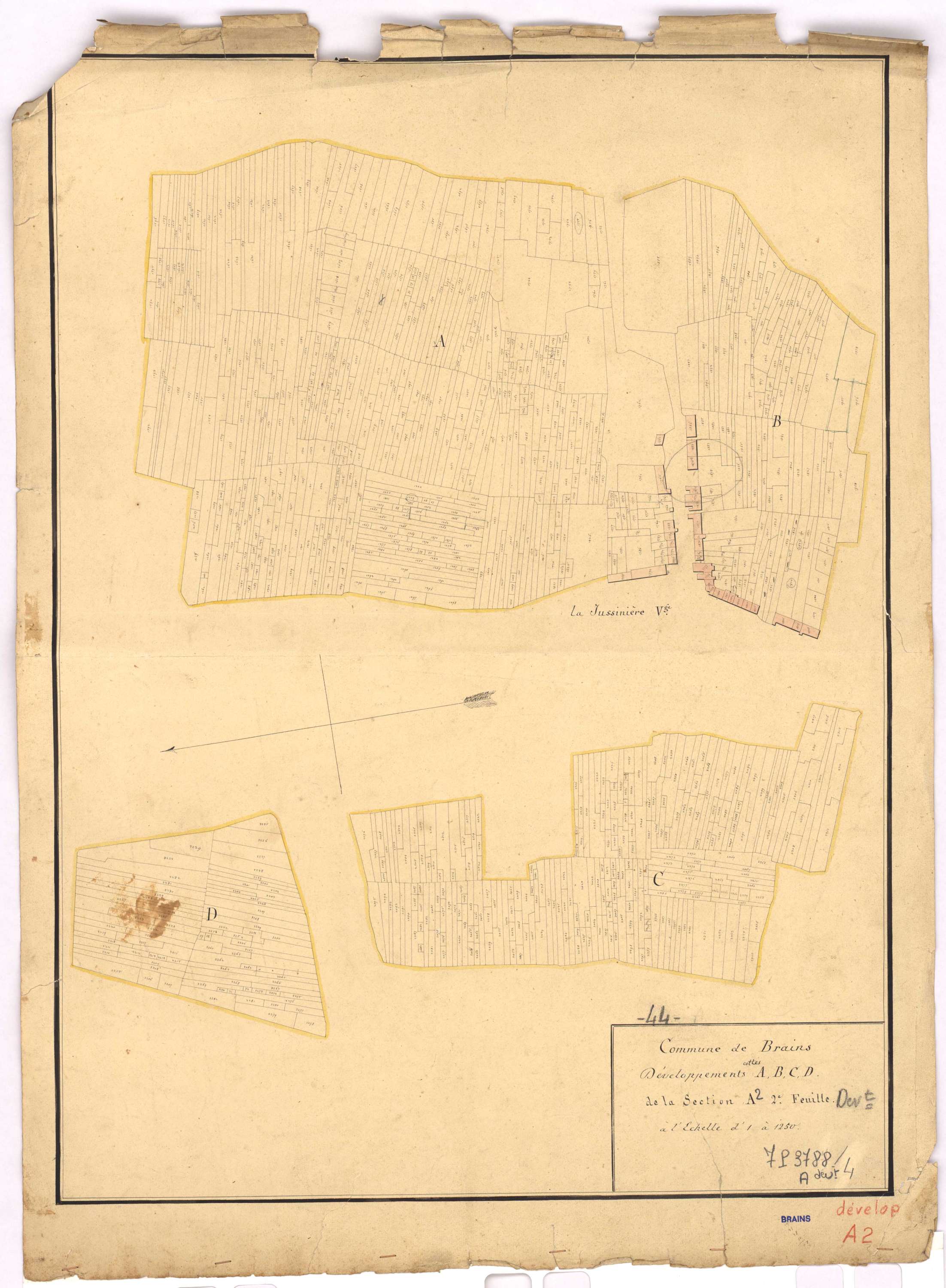 Brains - Section A2 (développement) Jasson (section de) ; développement du village de La Jussinière