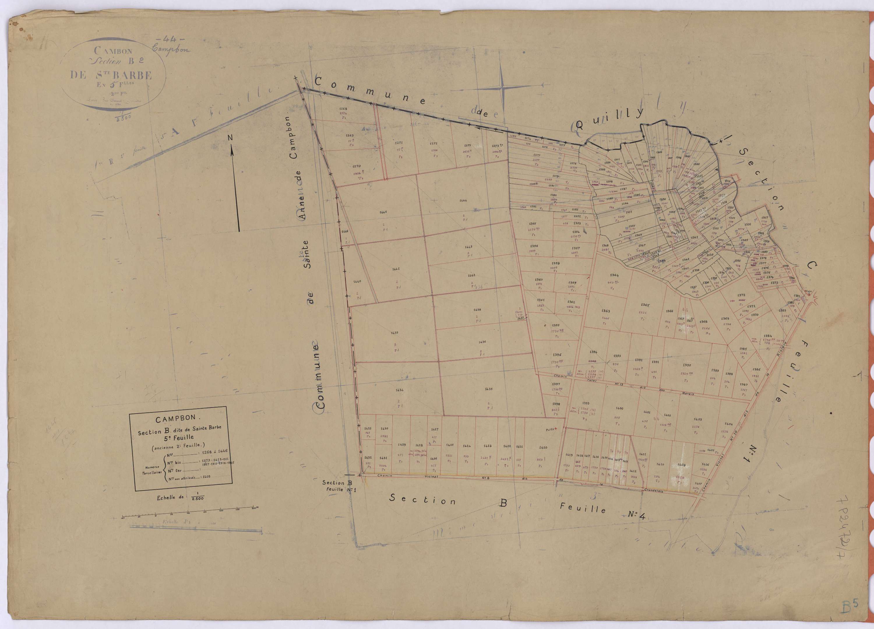 Campbon - Section B5 Sainte-Barbe (section de) ; 1268-1446