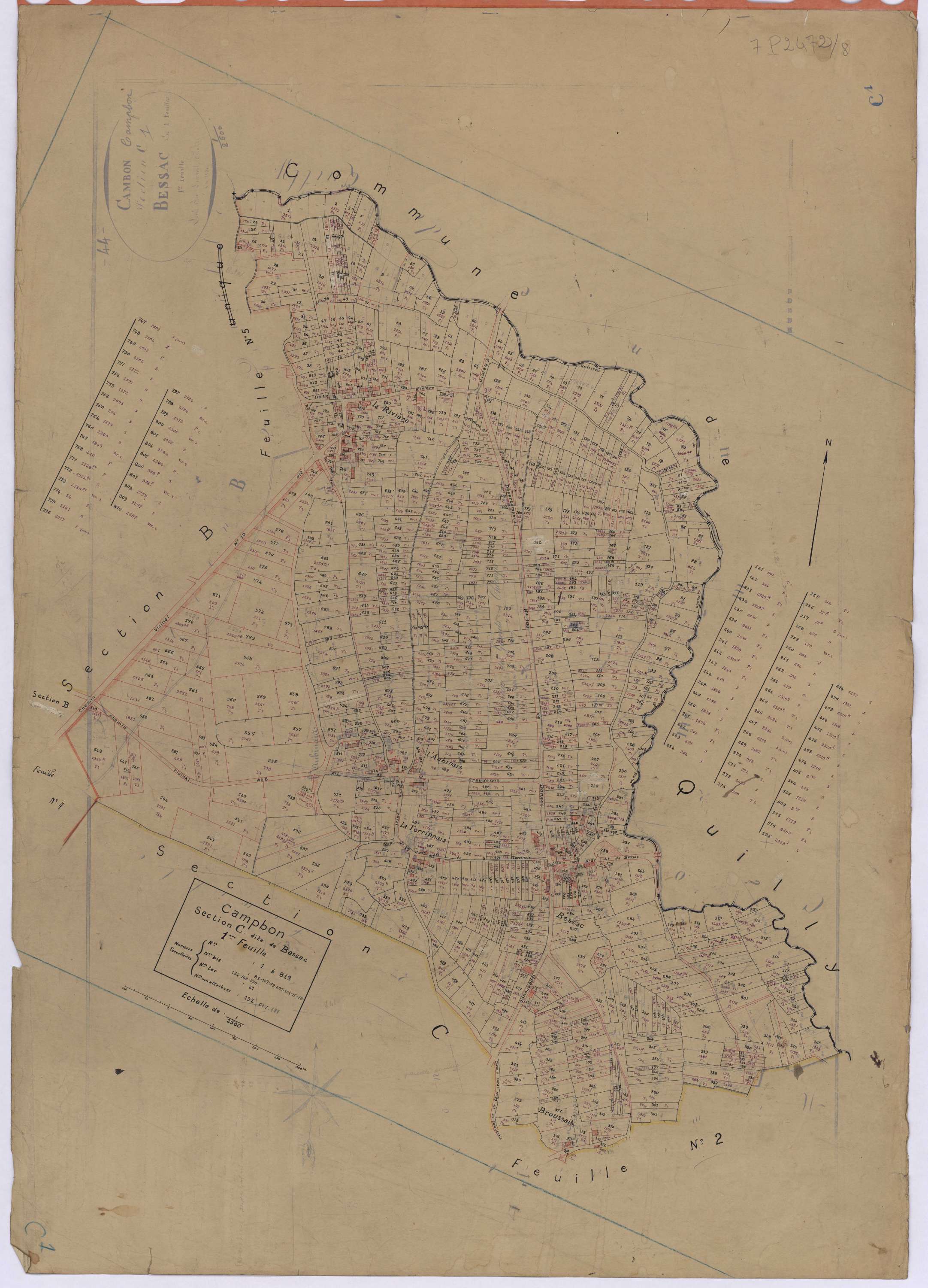 Campbon - Section C1 Bessac (section de) ; 1-813