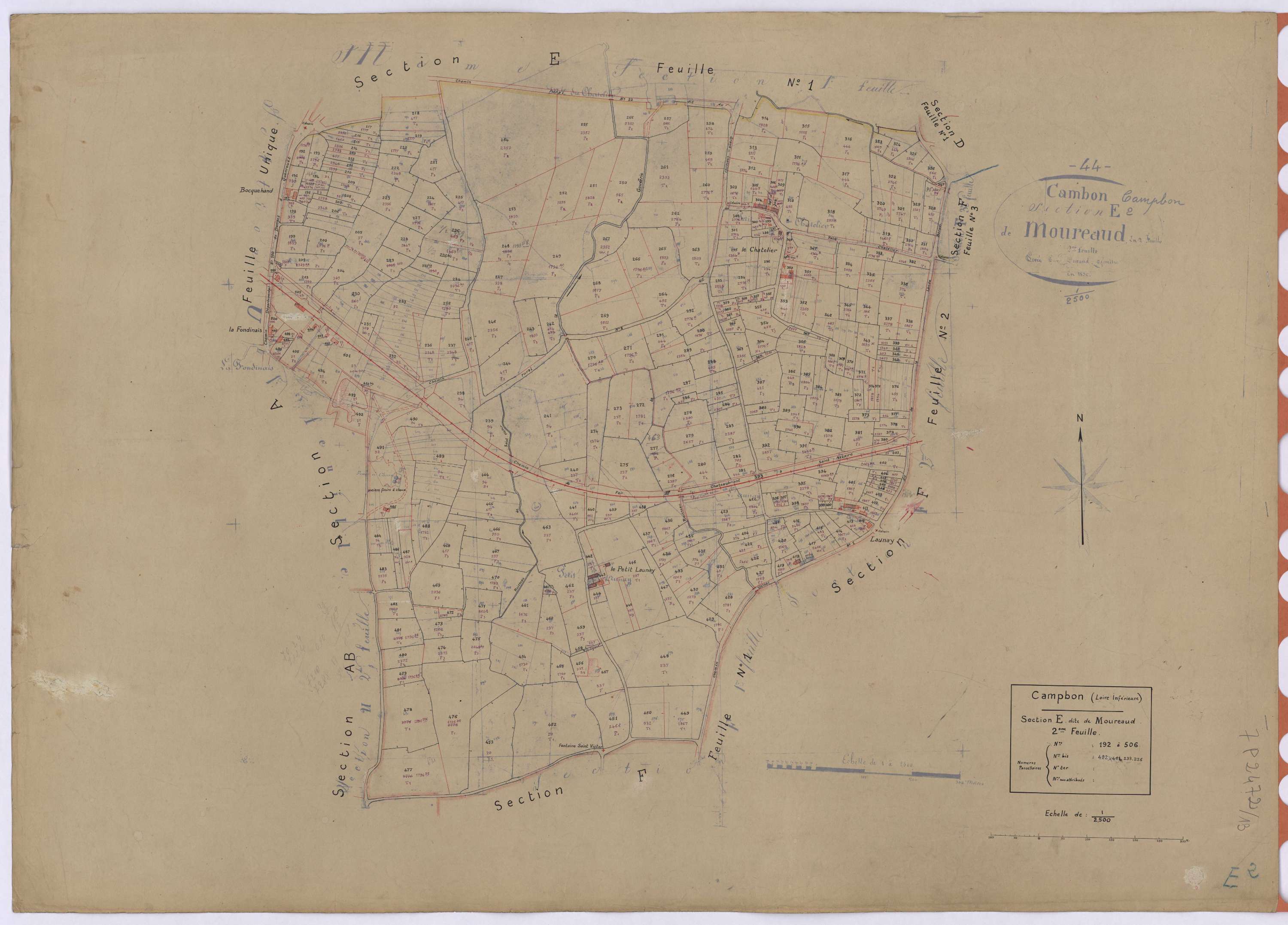 Campbon - Section E2 Mouraud (section de) ; 192-506
