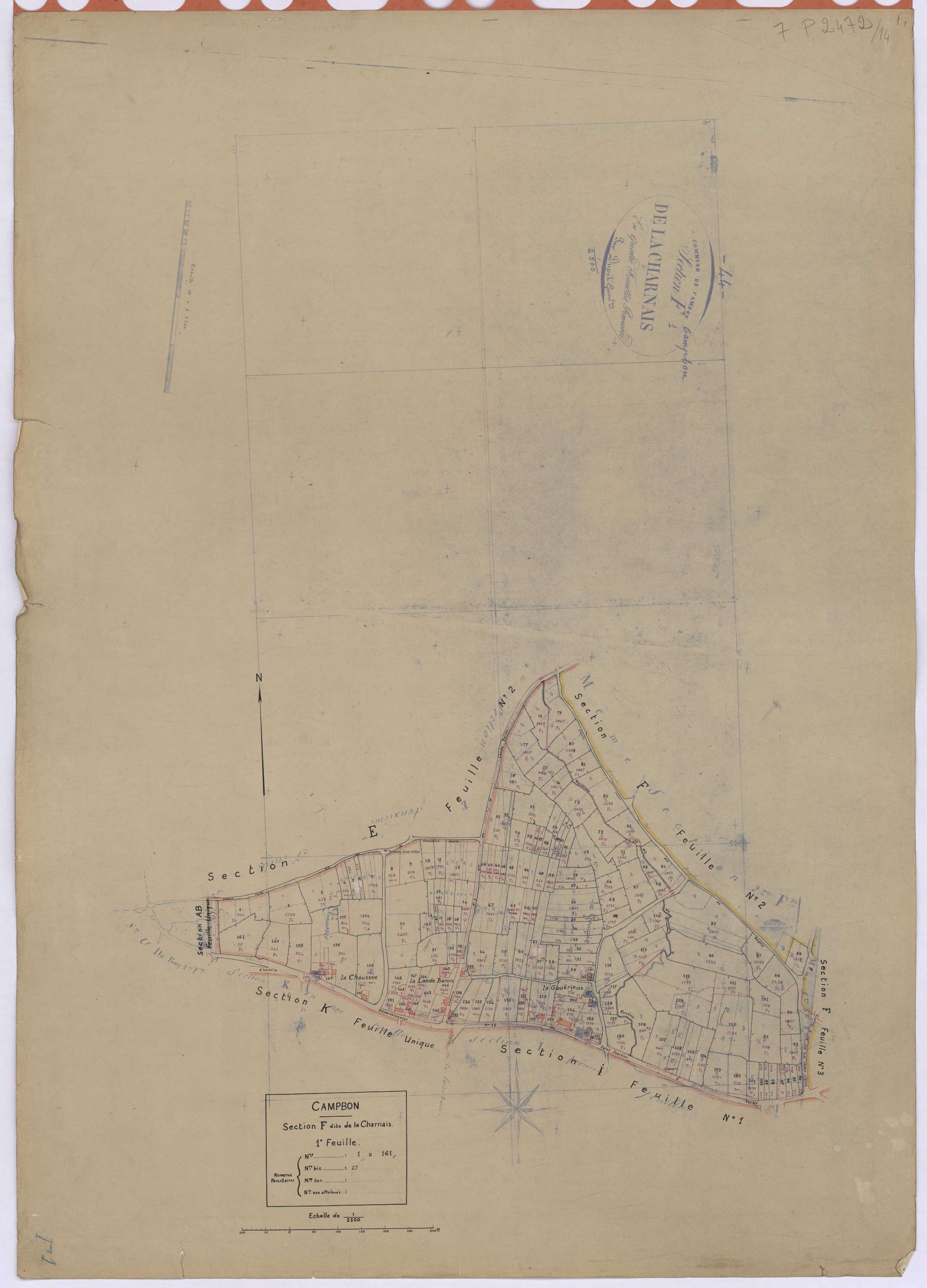 Campbon - Section F1 Charnais (section de La) ; 1-161