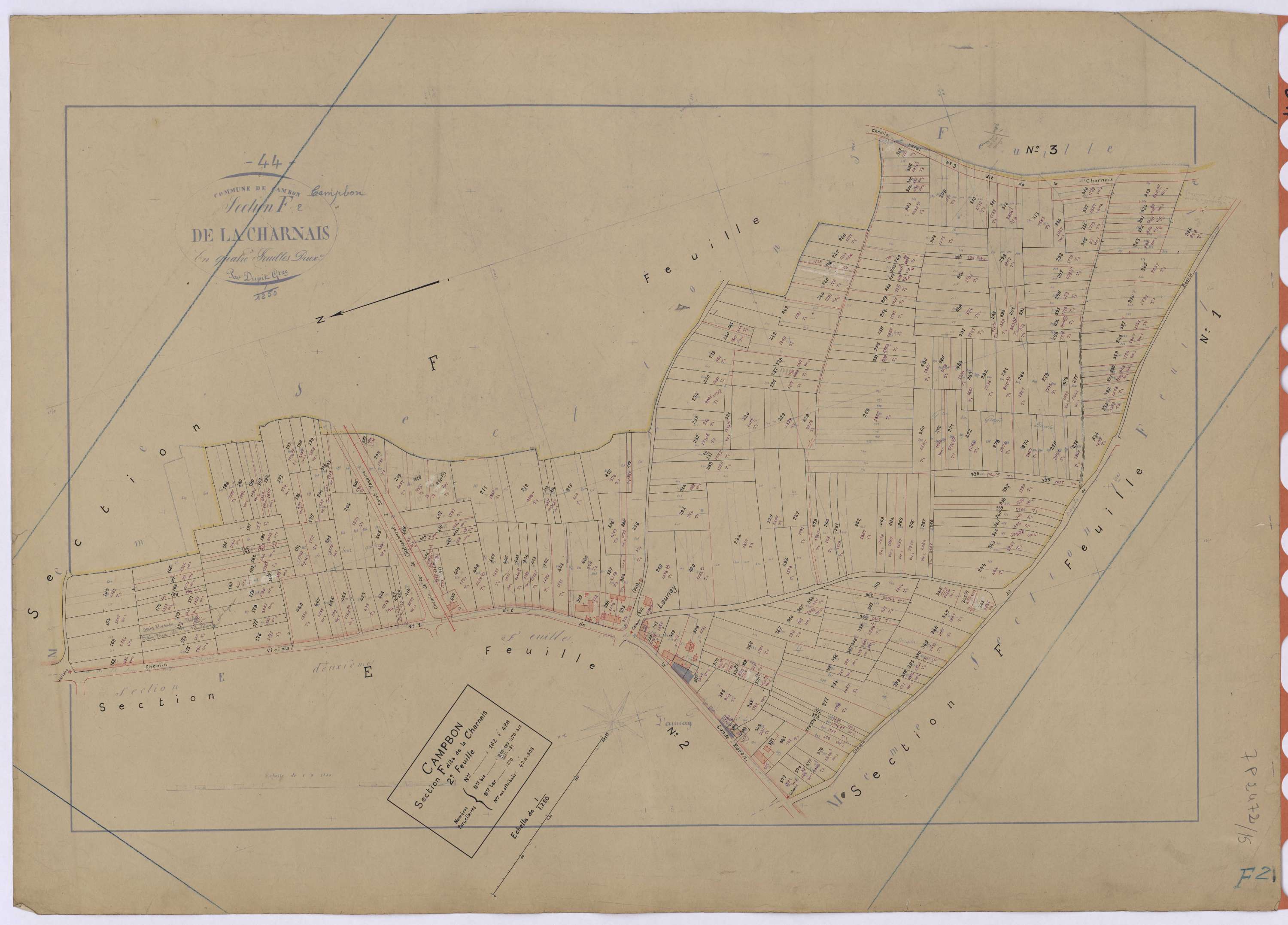 Campbon - Section F2 Charnais (section de La) ; 162-428