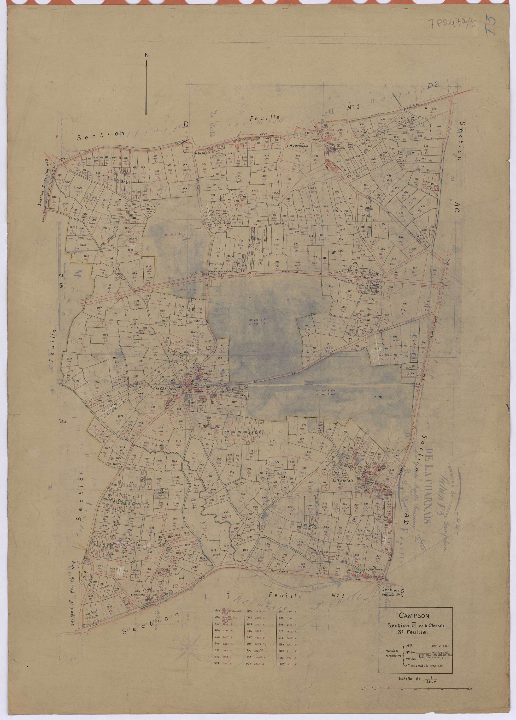 Campbon - Section F3 Charnais (section de La) ; 429-1259