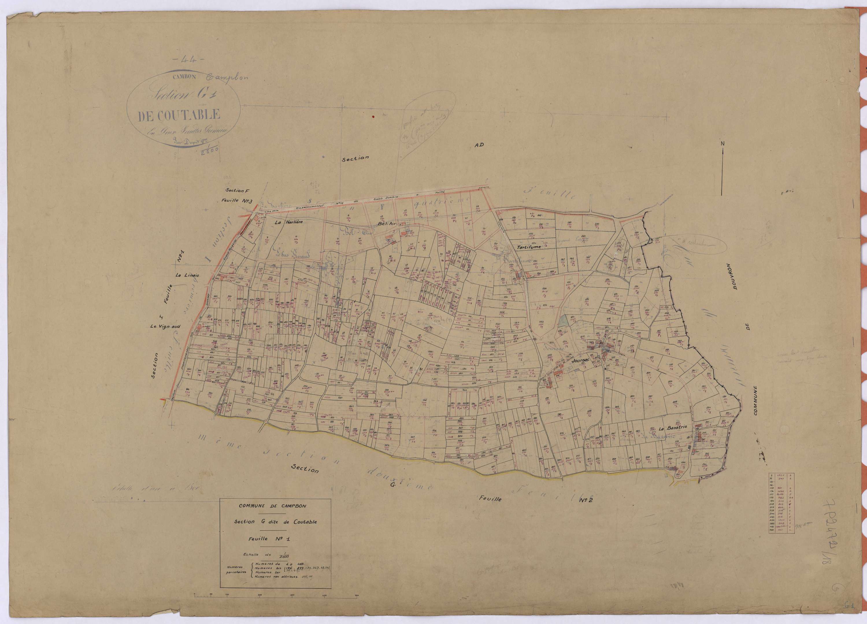Campbon - Section G1 Coutable (section de) ; 1-469