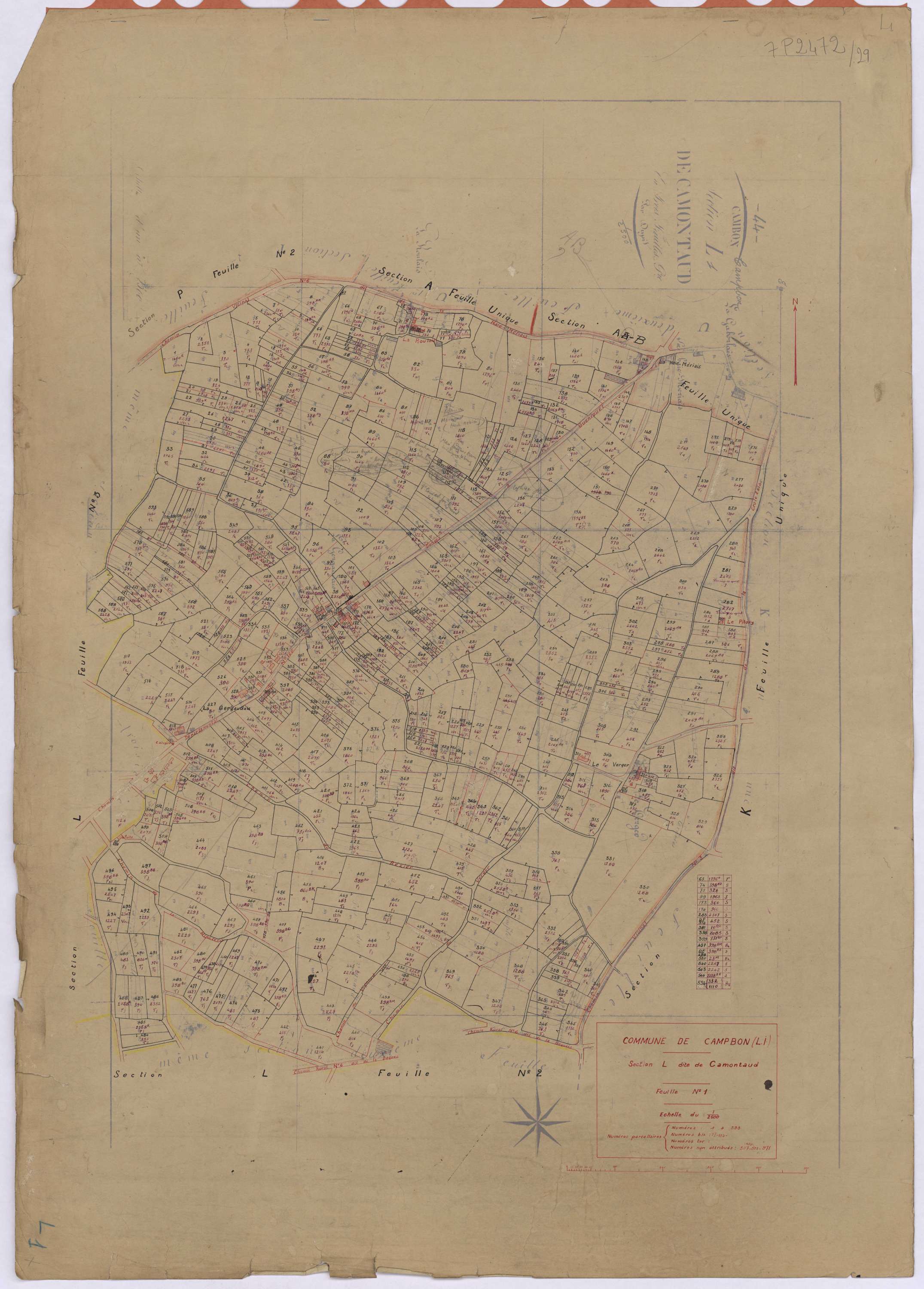 Campbon - Section L1 Camontaud (section de) ; 1-593