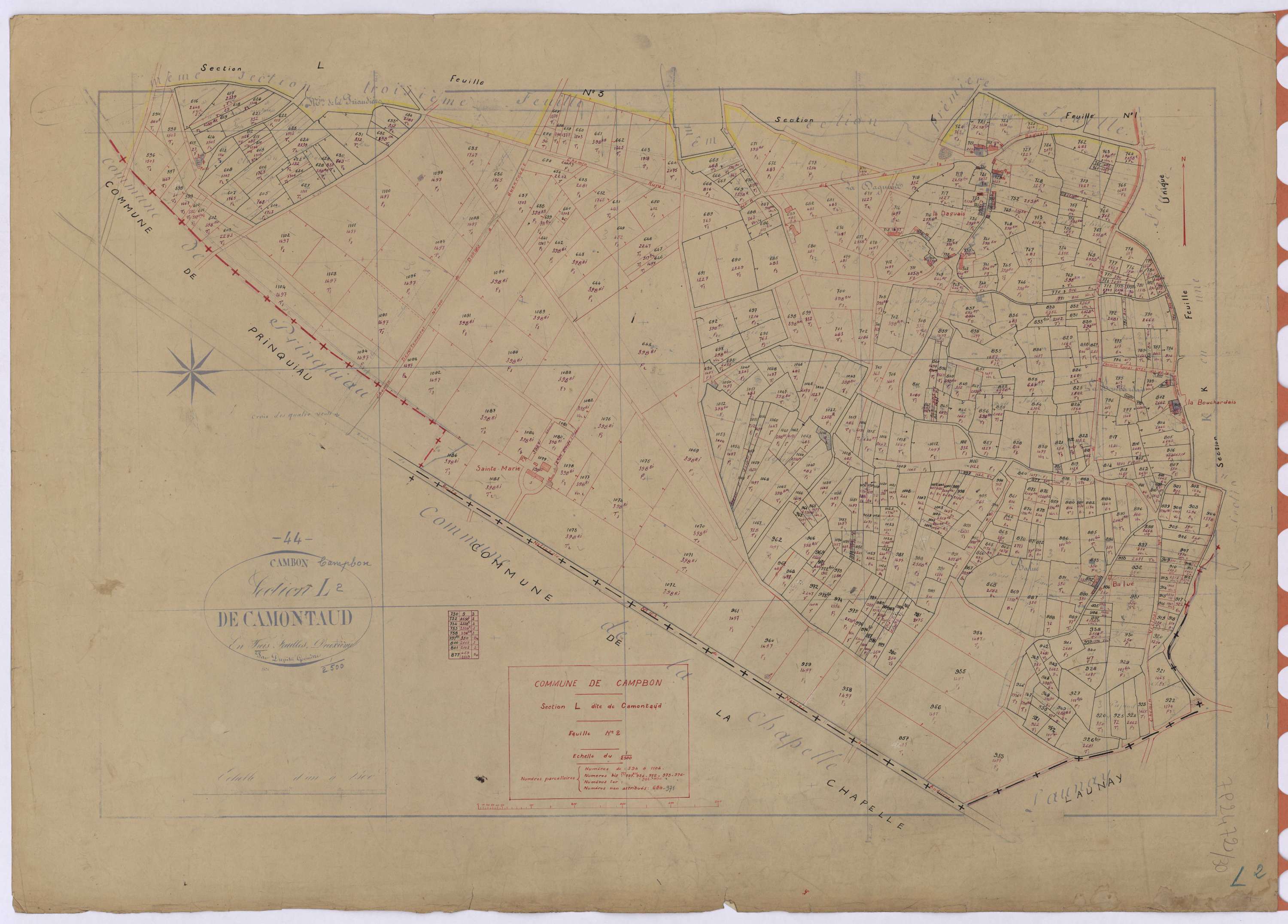 Campbon - Section L2 Camontaud (section de) ; 594-1104