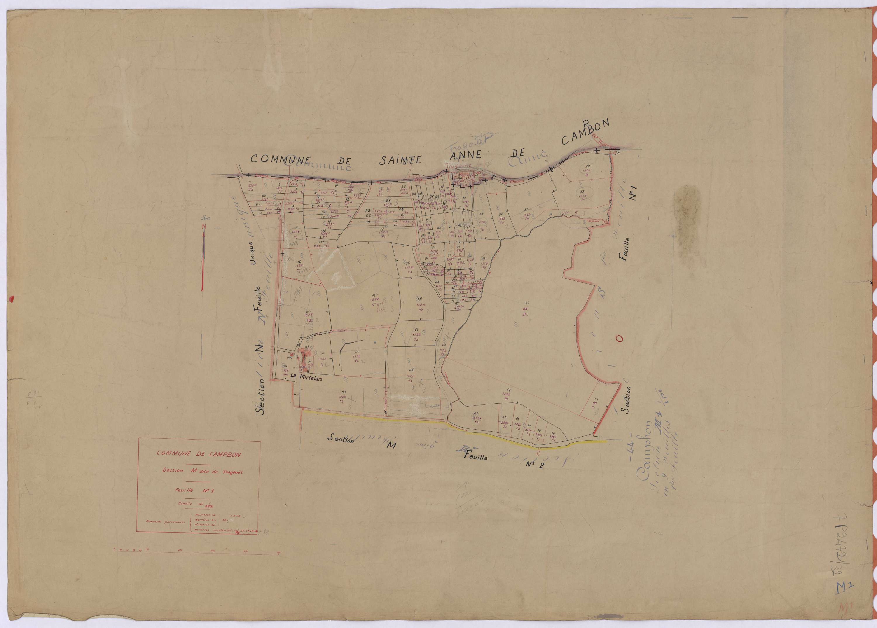 Campbon - Section M1 Tragouet (section de) ; 1-113