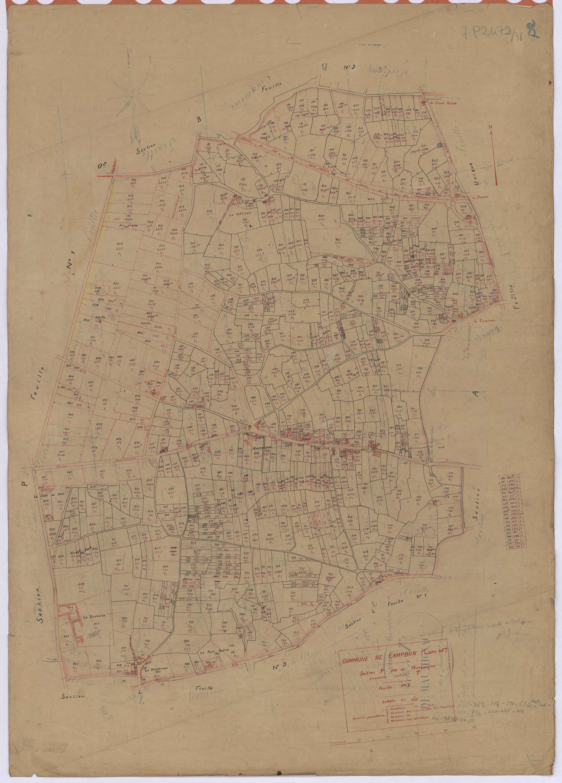 Campbon - Section P2 Montmignac (section de) ; 172-919