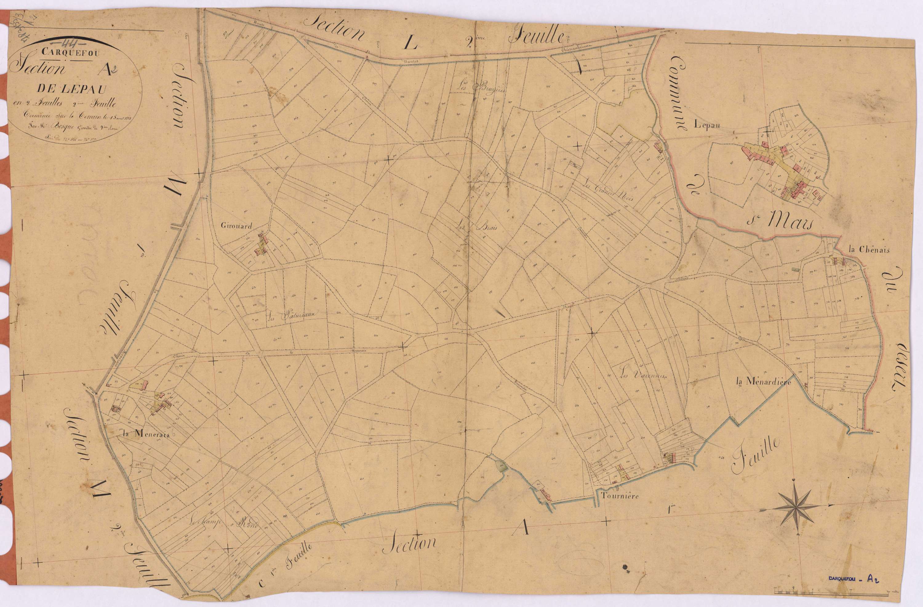 Carquefou - Section A2 Lepau (section de) ; 526-979