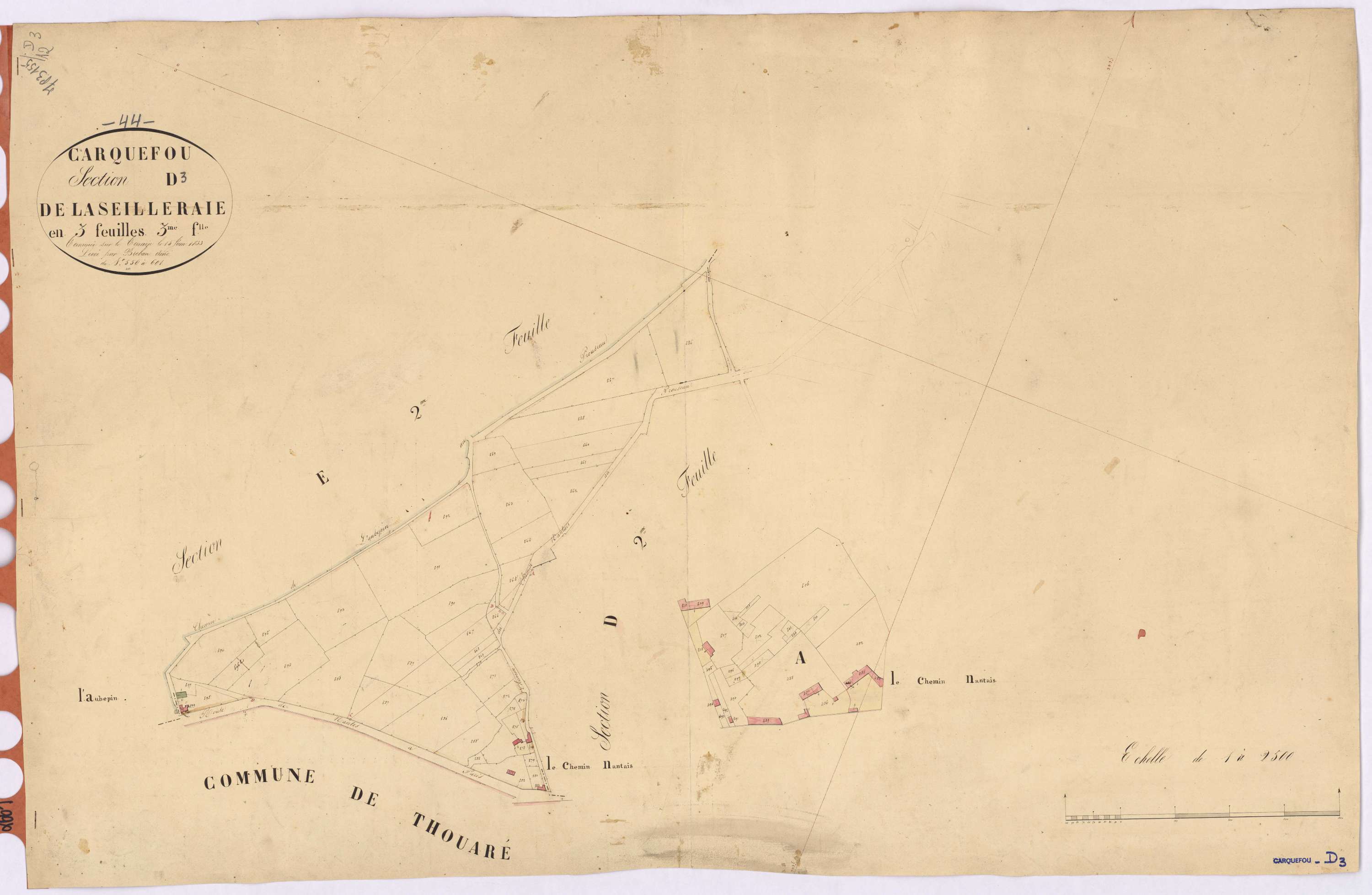Carquefou - Section D3 Seilleraie (section de La) ; 556-601
