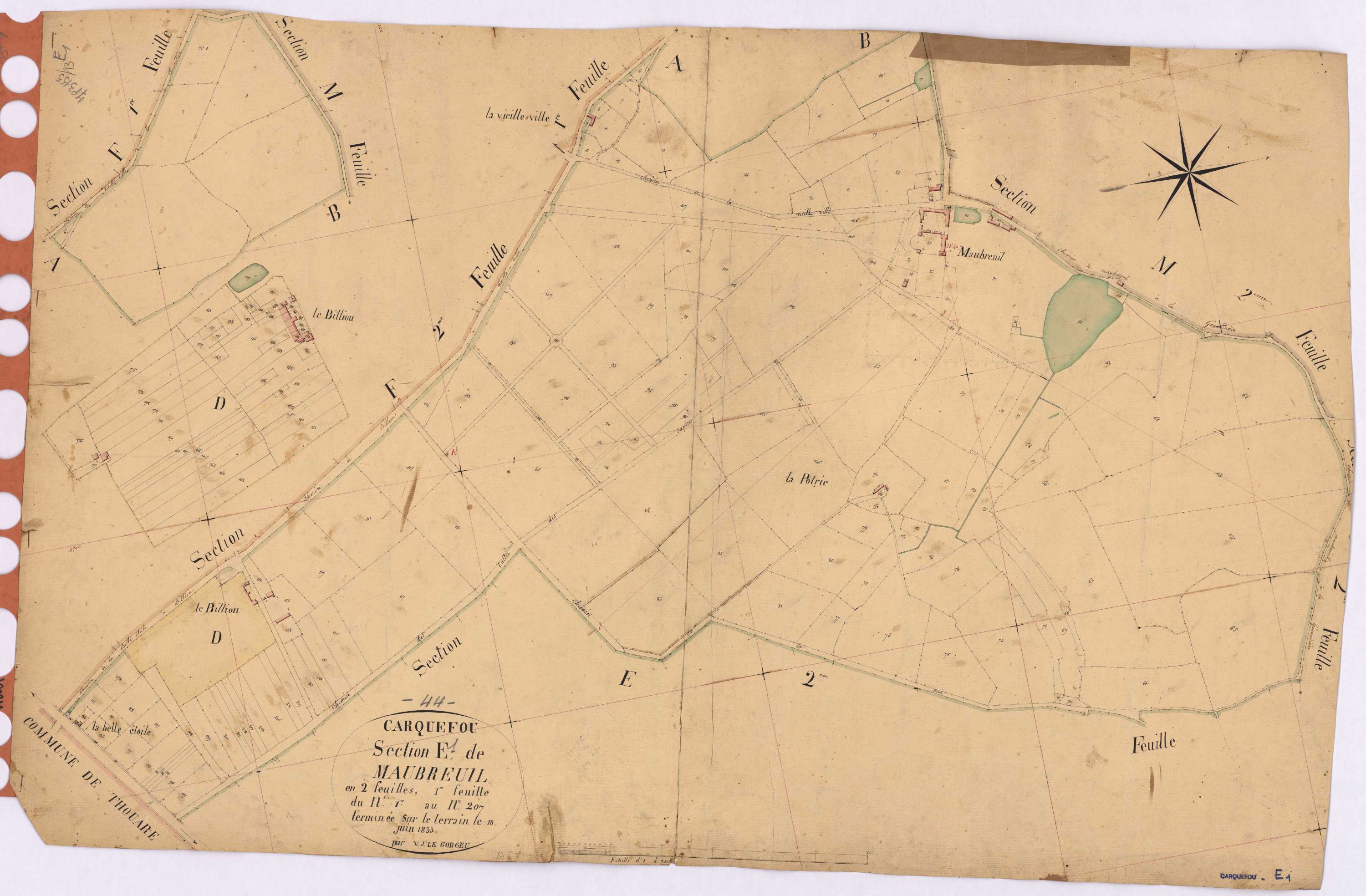 Carquefou - Section E1 Maubreuil (section de) ; 1-207