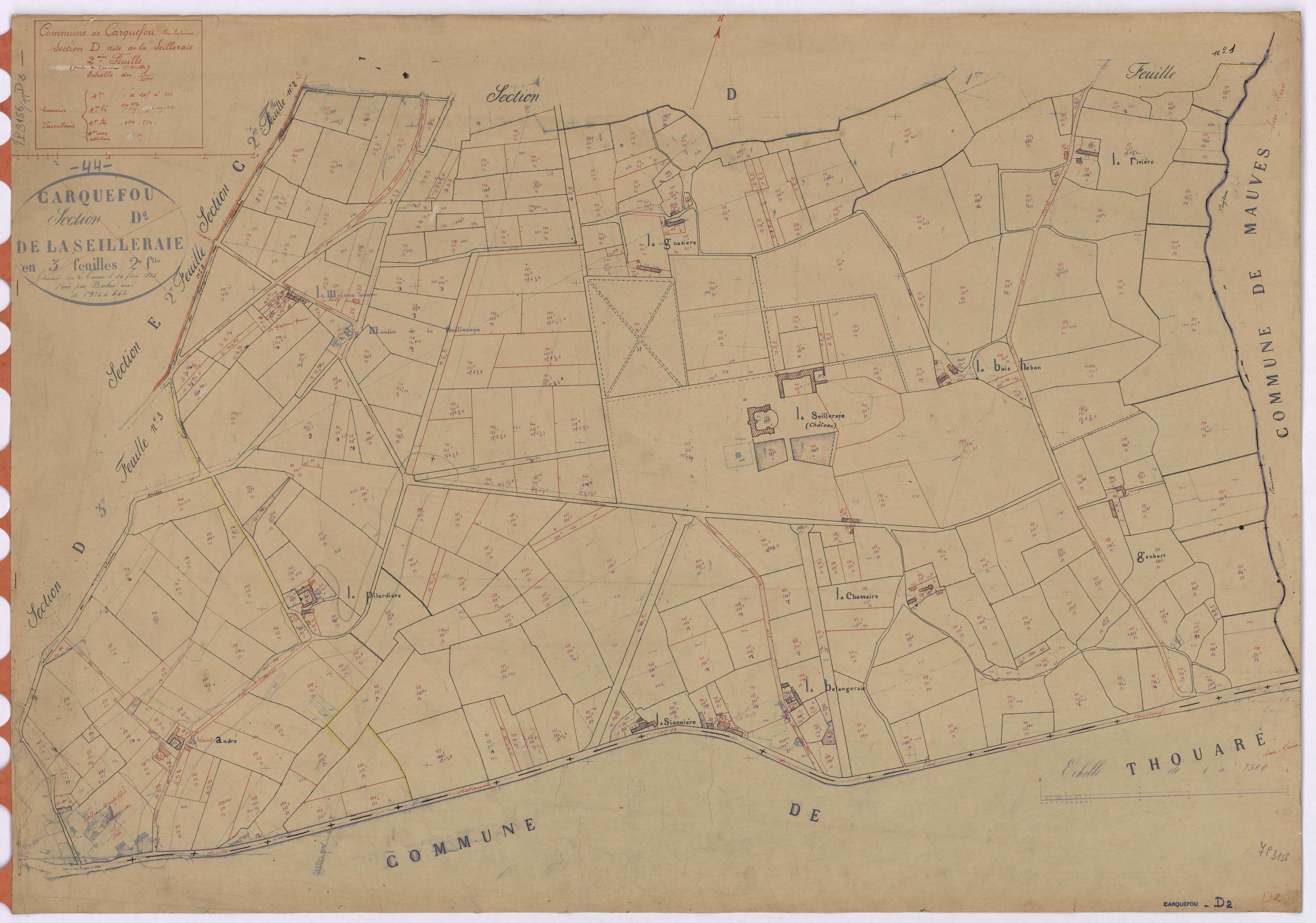 Carquefou - Section D2 Seilleraie (section de La) ; 247-535
