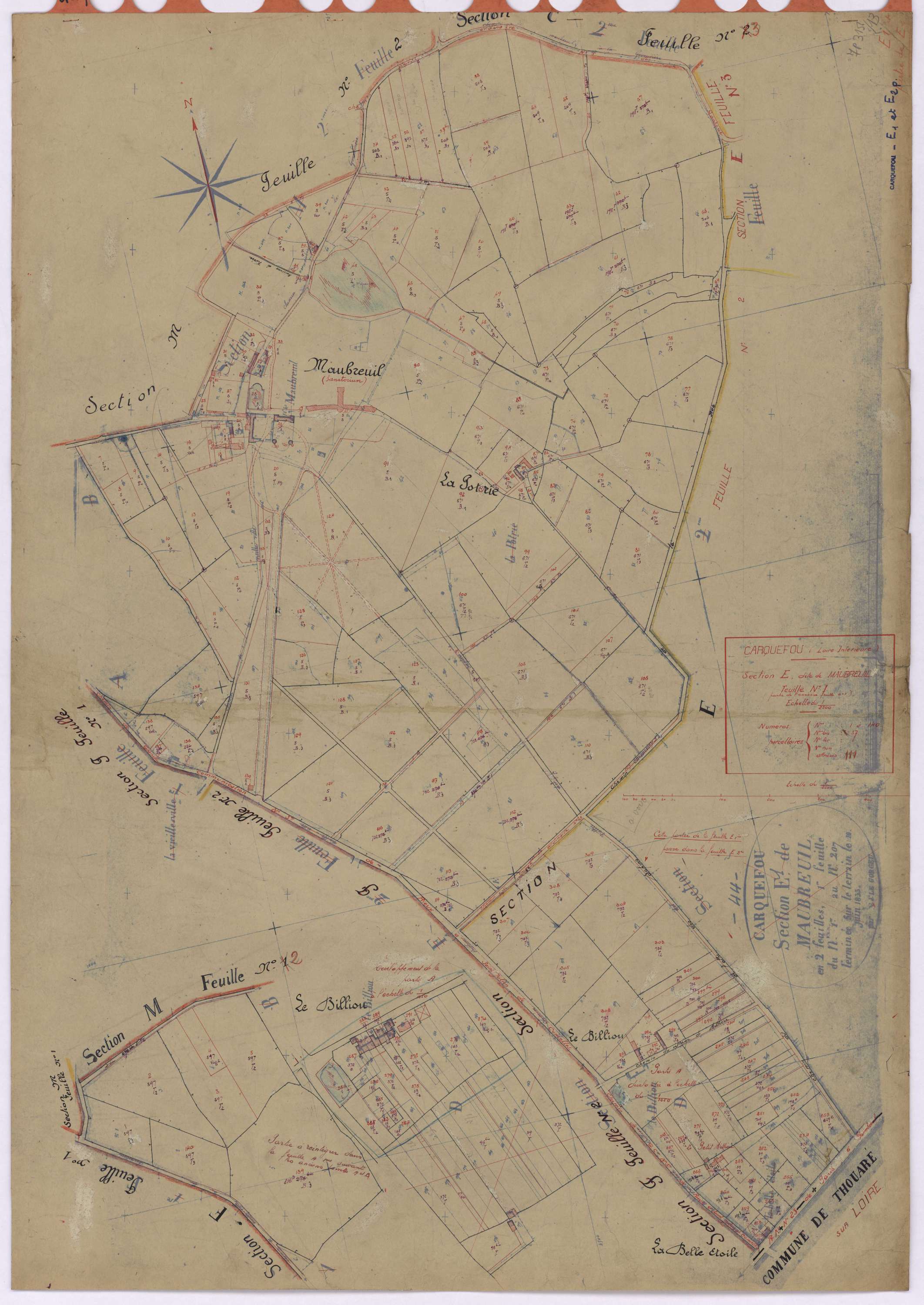 Carquefou - Section E1 Maubreuil (section de) ; 1-140