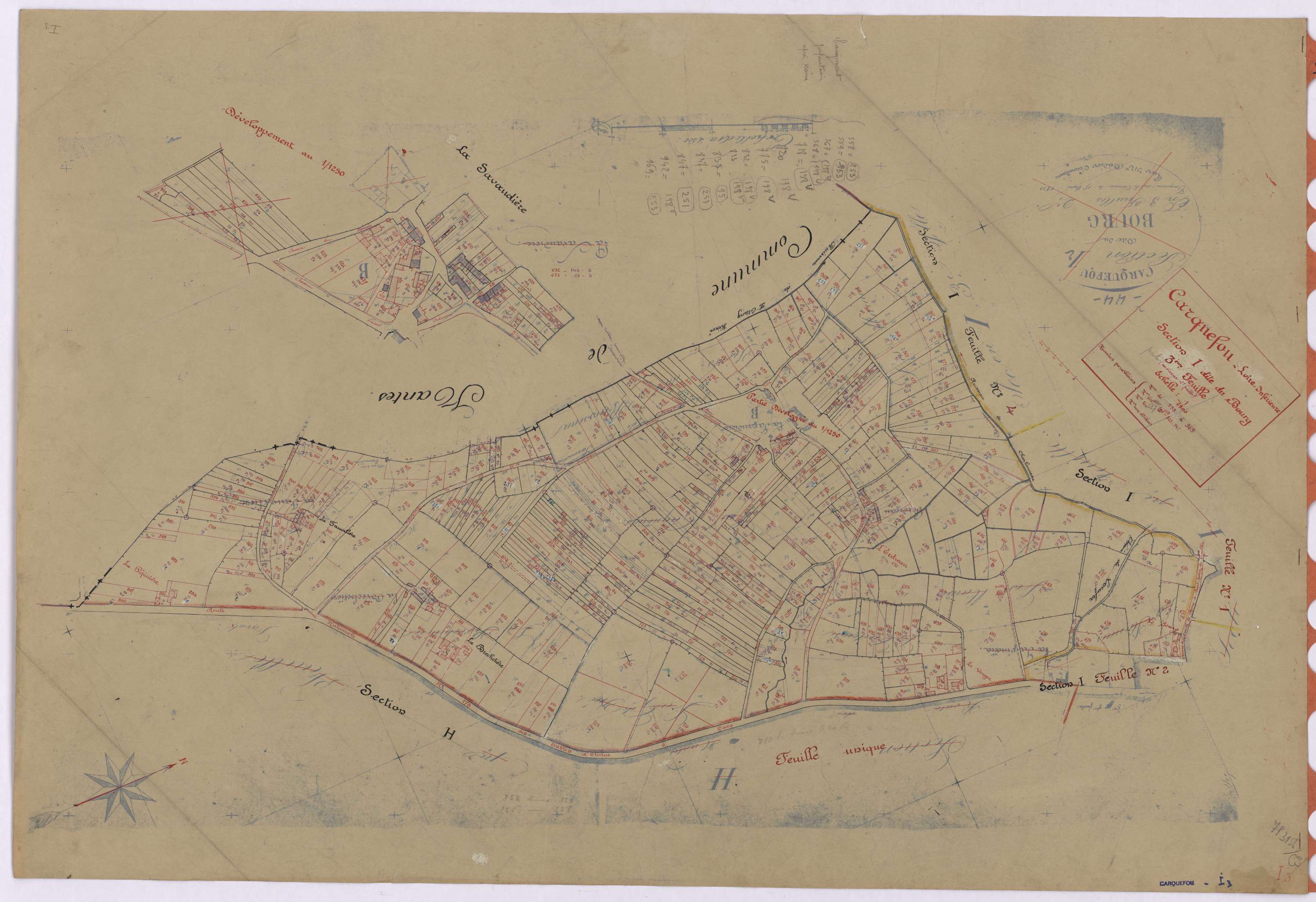 Carquefou - Section I3 Bourg (section du) ; 558-969