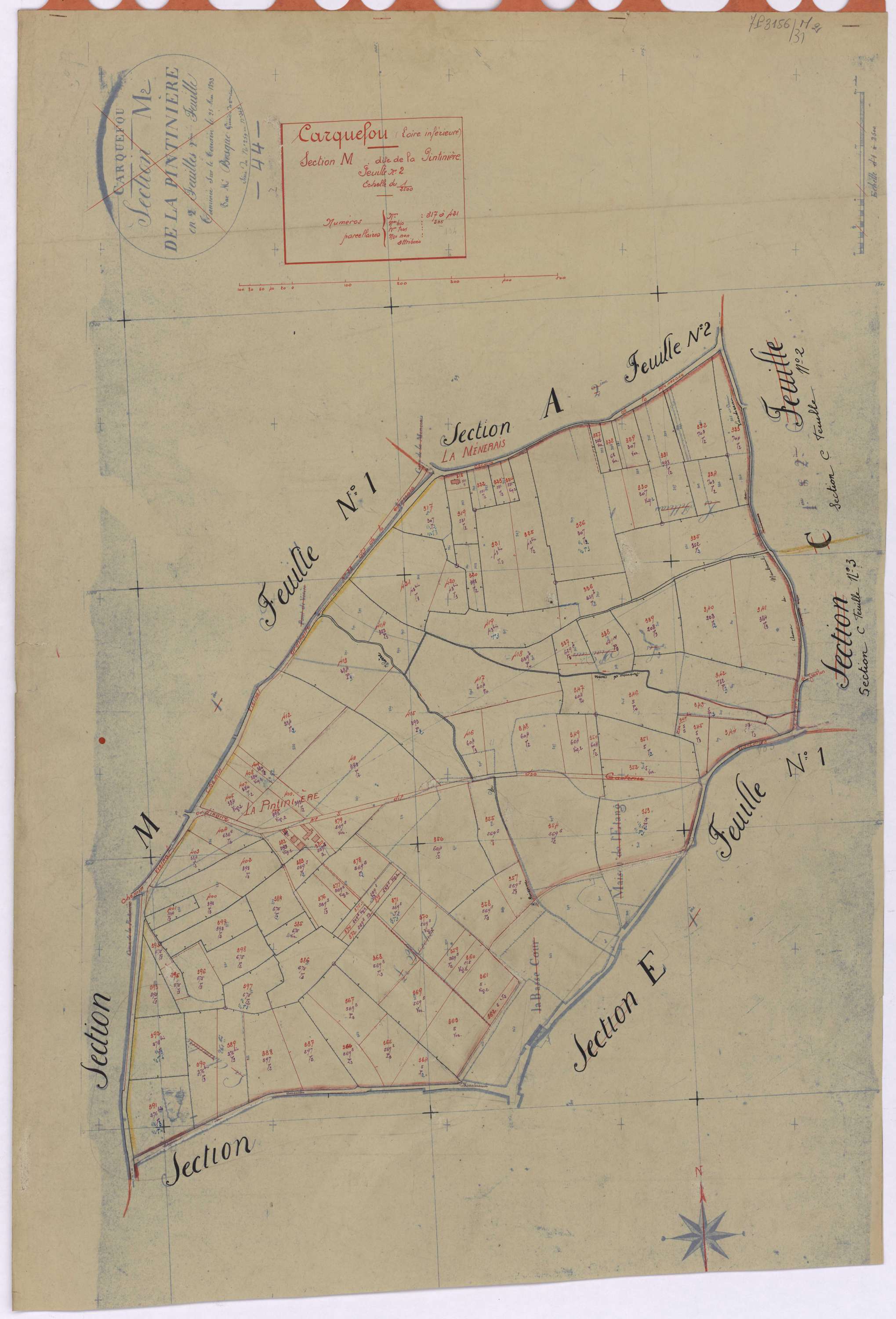 Carquefou - Section M2 Pintinière (section de La) ; 317-421