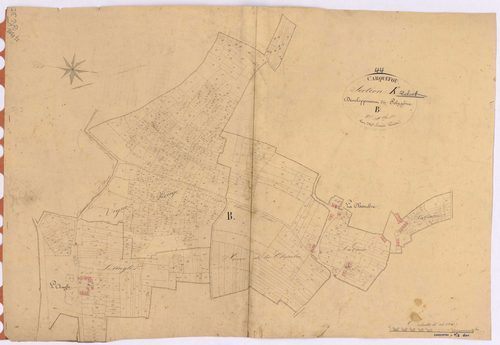 Carquefou - Section K2 (développement) Monceaux (section des) ; développement des villages de l'Angle, de La Carrée, de La Chambre et de La Gatelière