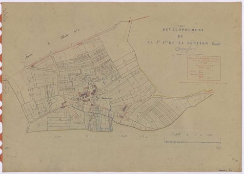 Carquefou - Section C1 Montaubonnière (section de La) ; 1-272 ; développement du village de La Montaubonnière