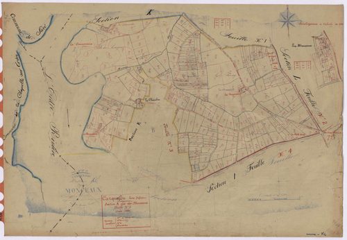Carquefou - Section K2 Monceaux (section des) ; 225-554