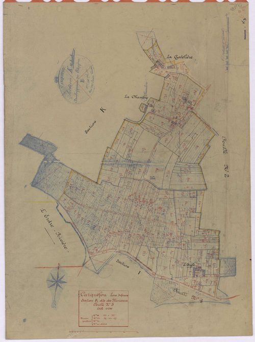 Carquefou - Section K3 Monceaux (section des) ; 555-757
