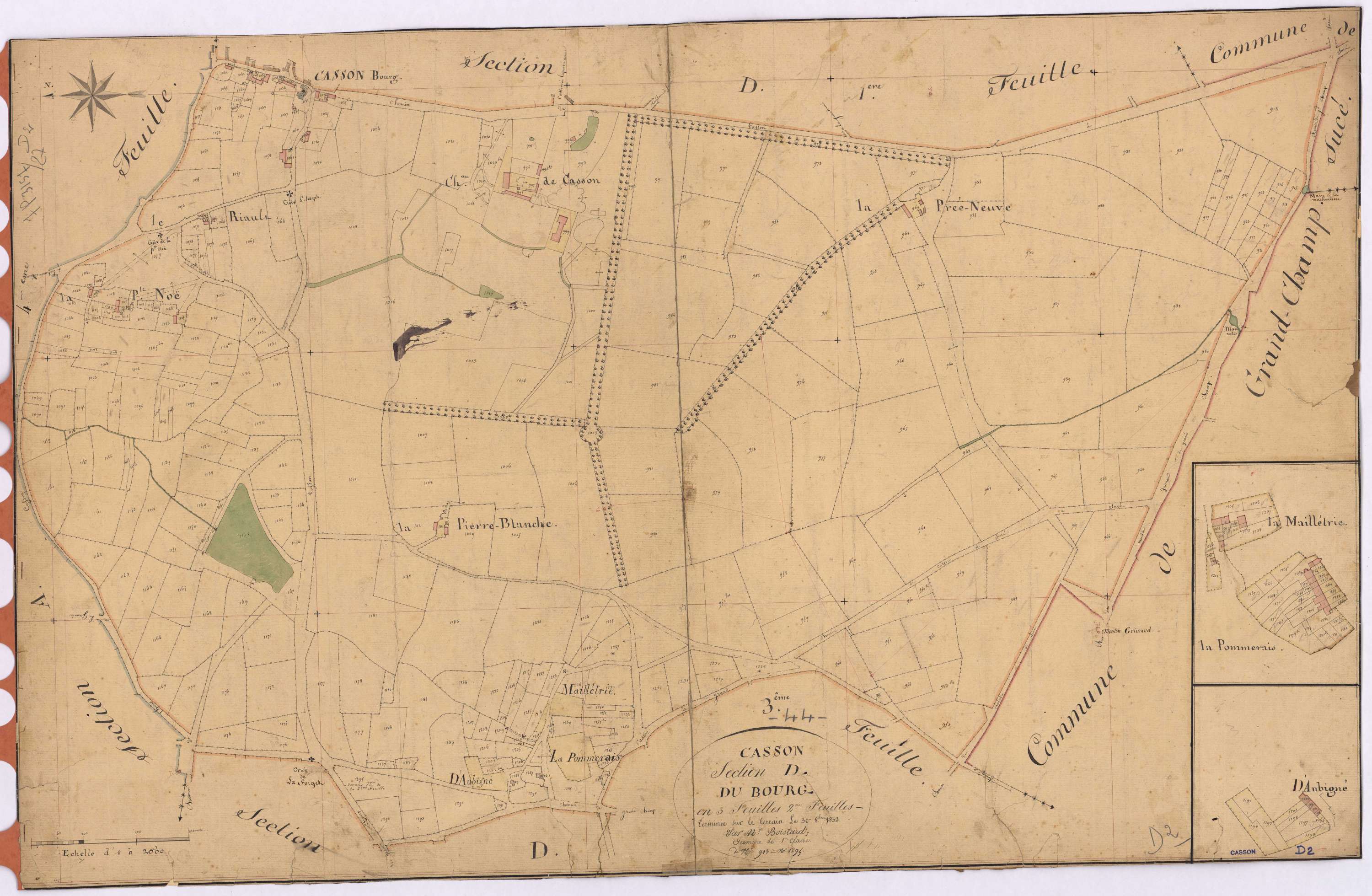 Casson - Section D2 Bourg (section du) ; 970-1295