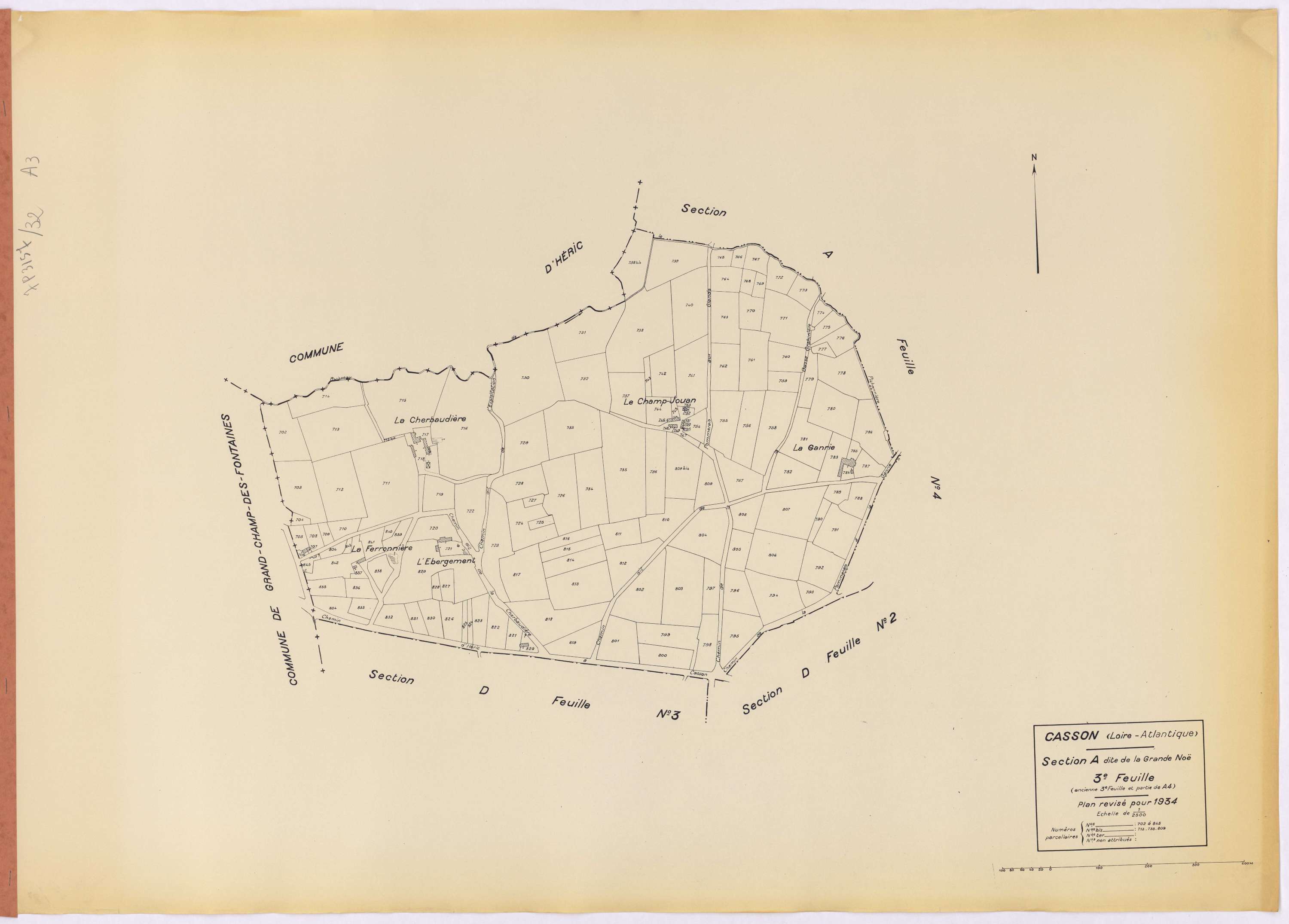 Casson - Section A3 Grande Nöé (section de La) ; 702-845