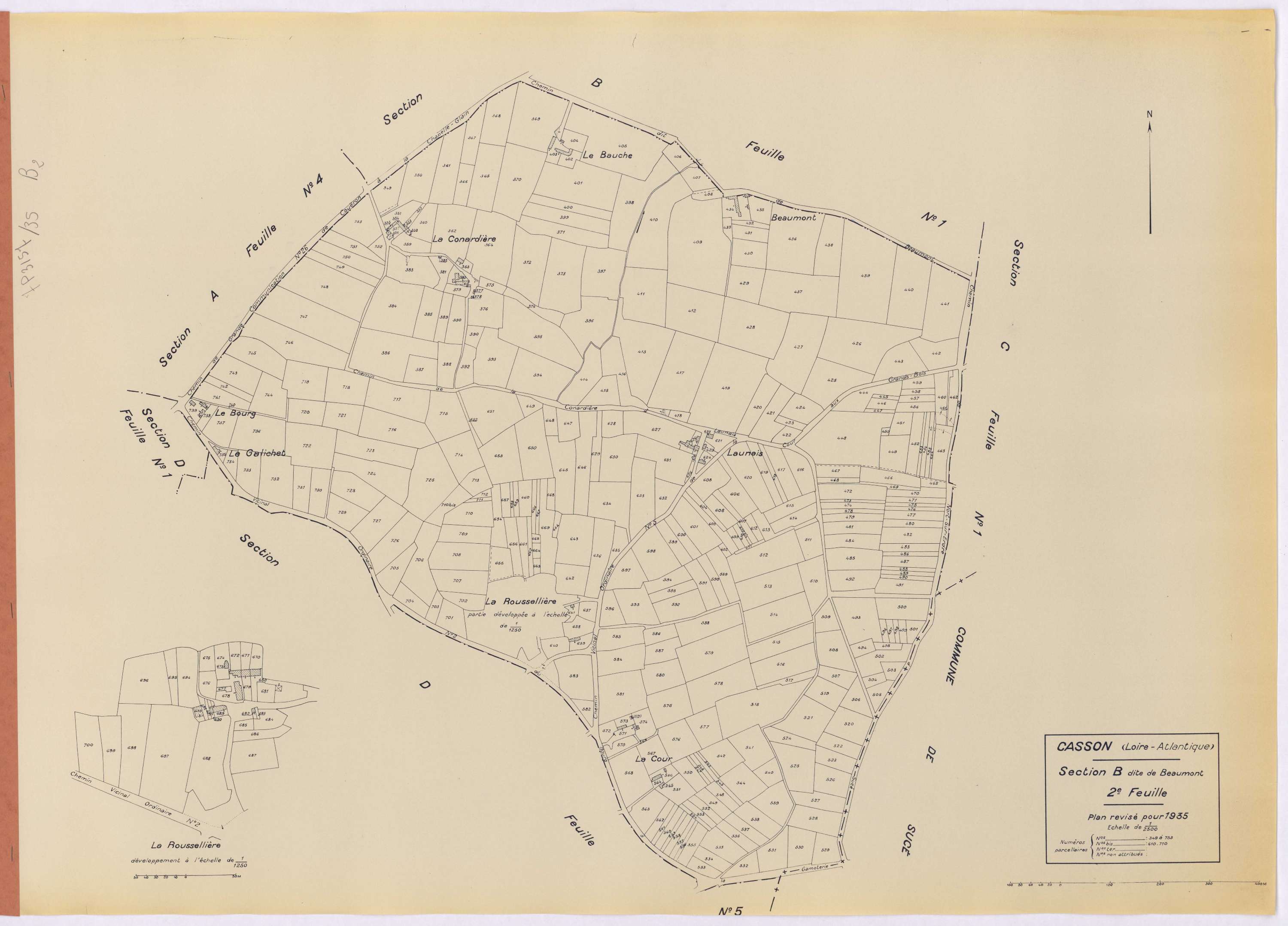 Casson - Section B2 Beaumont (section de) ; 349-563