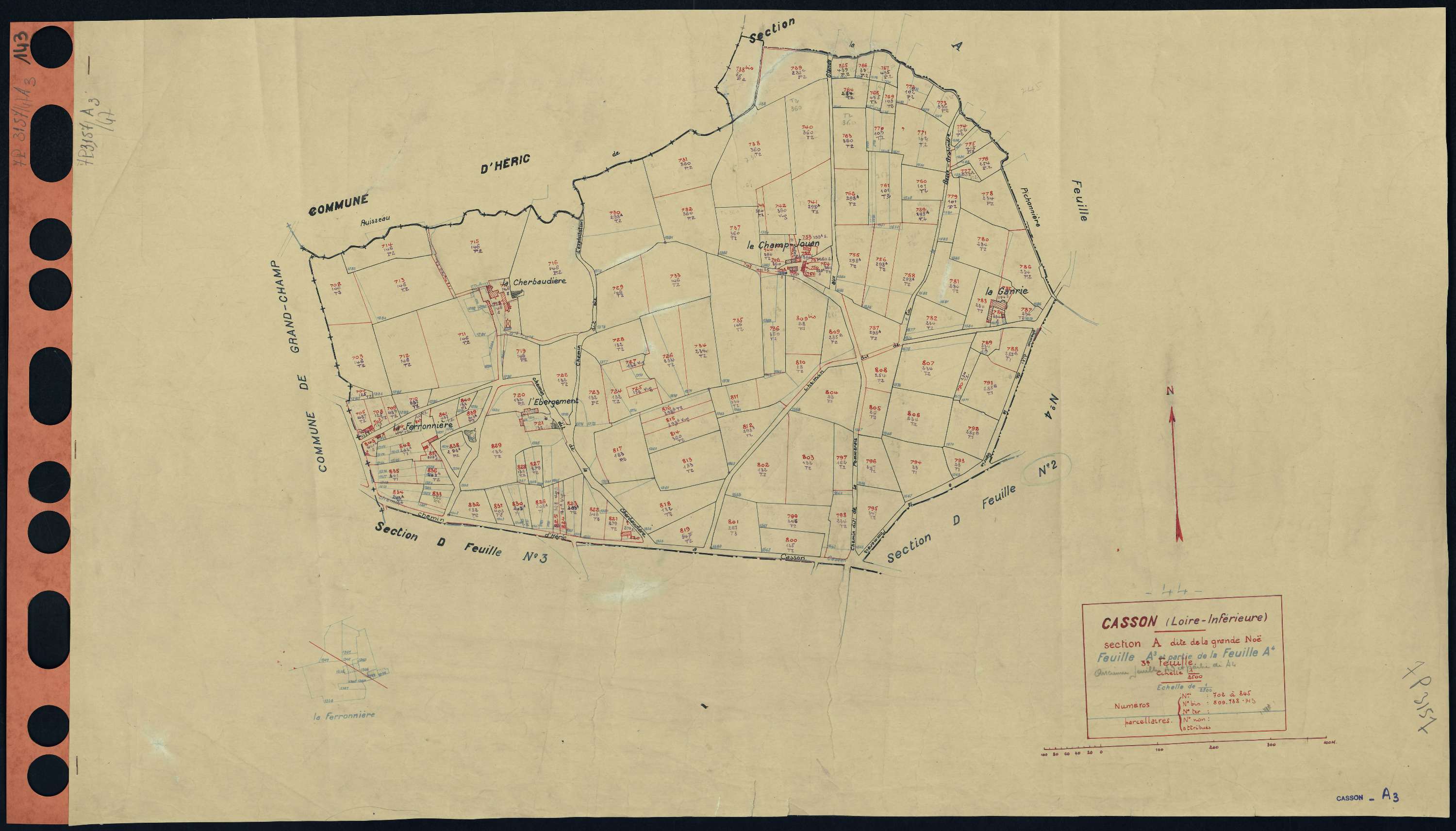 Casson - Section A3 Grande Noë (section de La) . 702-845
