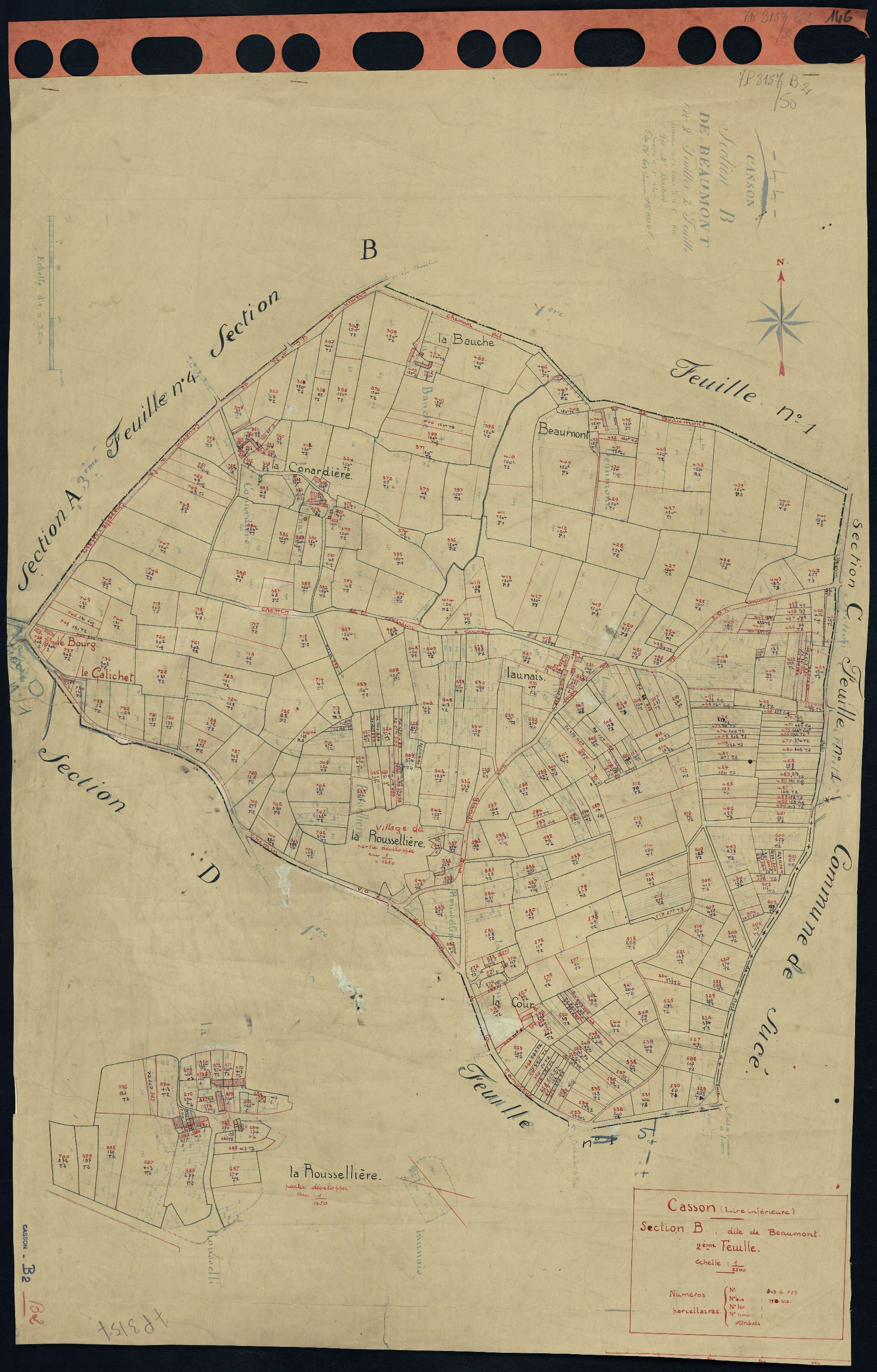 Casson - Section B2 Beaumont (section de) . 349-753