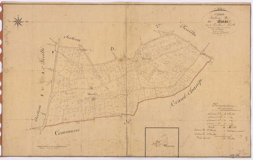Casson - Section D3 Bourg (section du) ; 1296-1612