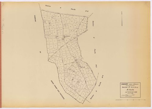 Casson - Section D3 Bourg (section du) ; 251-467