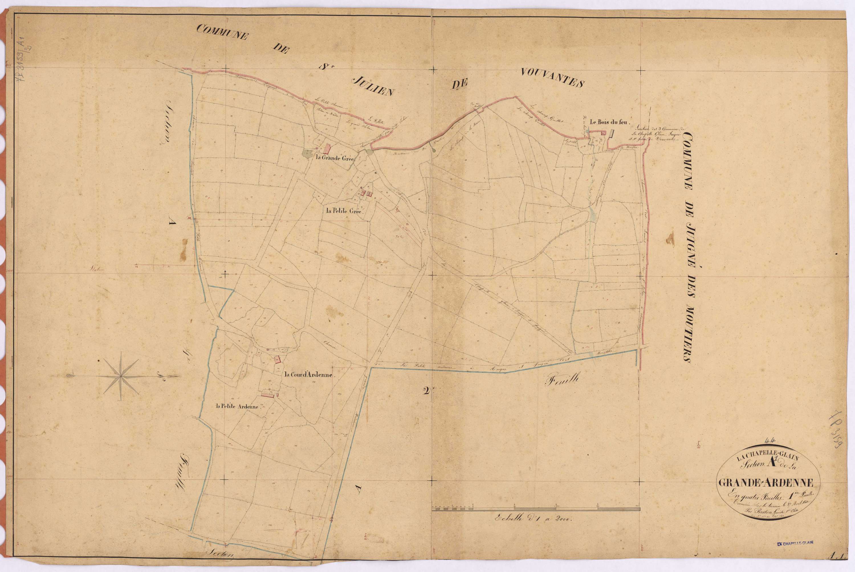La Chapelle-Glain - Section A1 Grande-Ardenne (section de La) ; 1-140