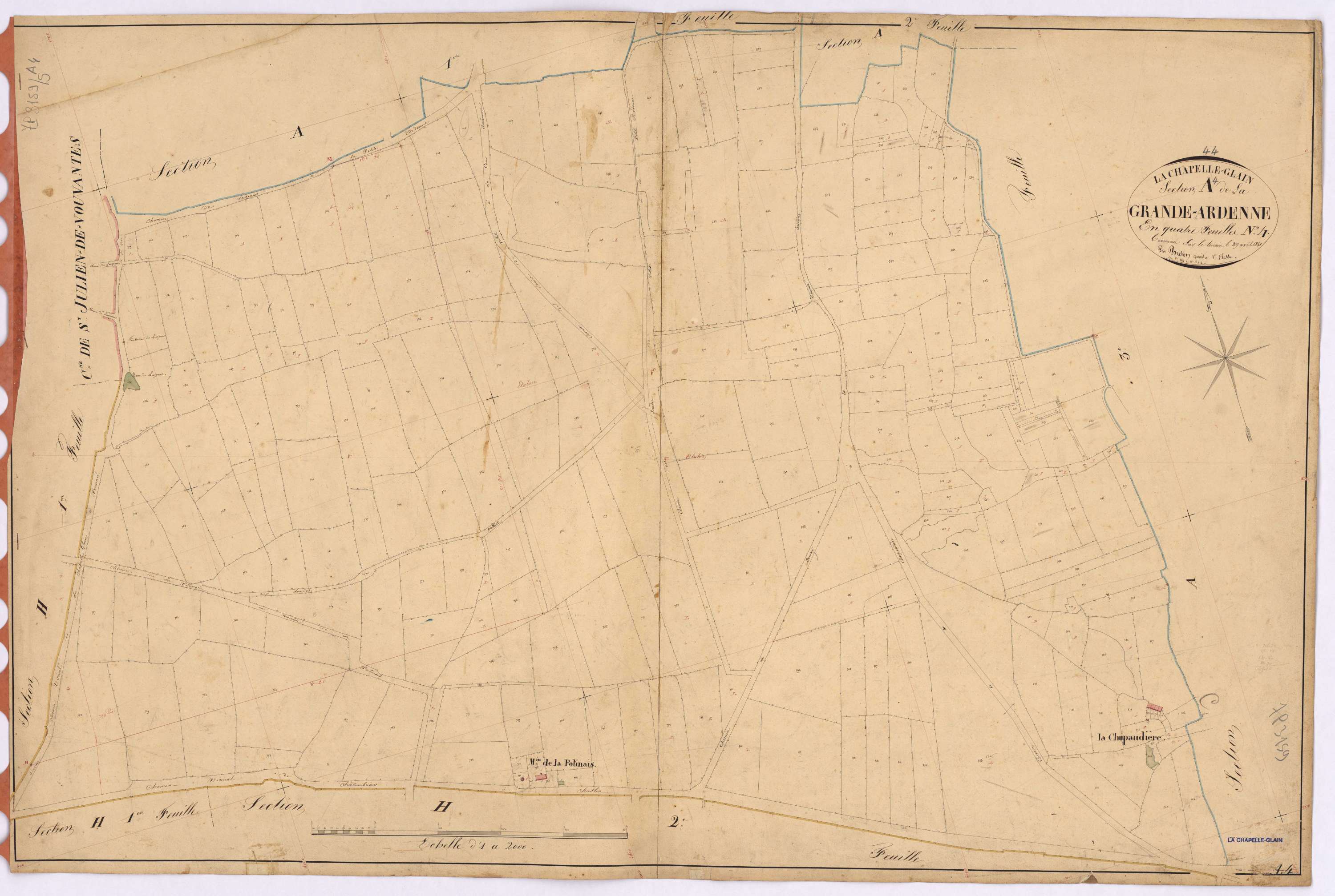 La Chapelle-Glain - Section A4 Grande-Ardenne (section de La) ; 564-816