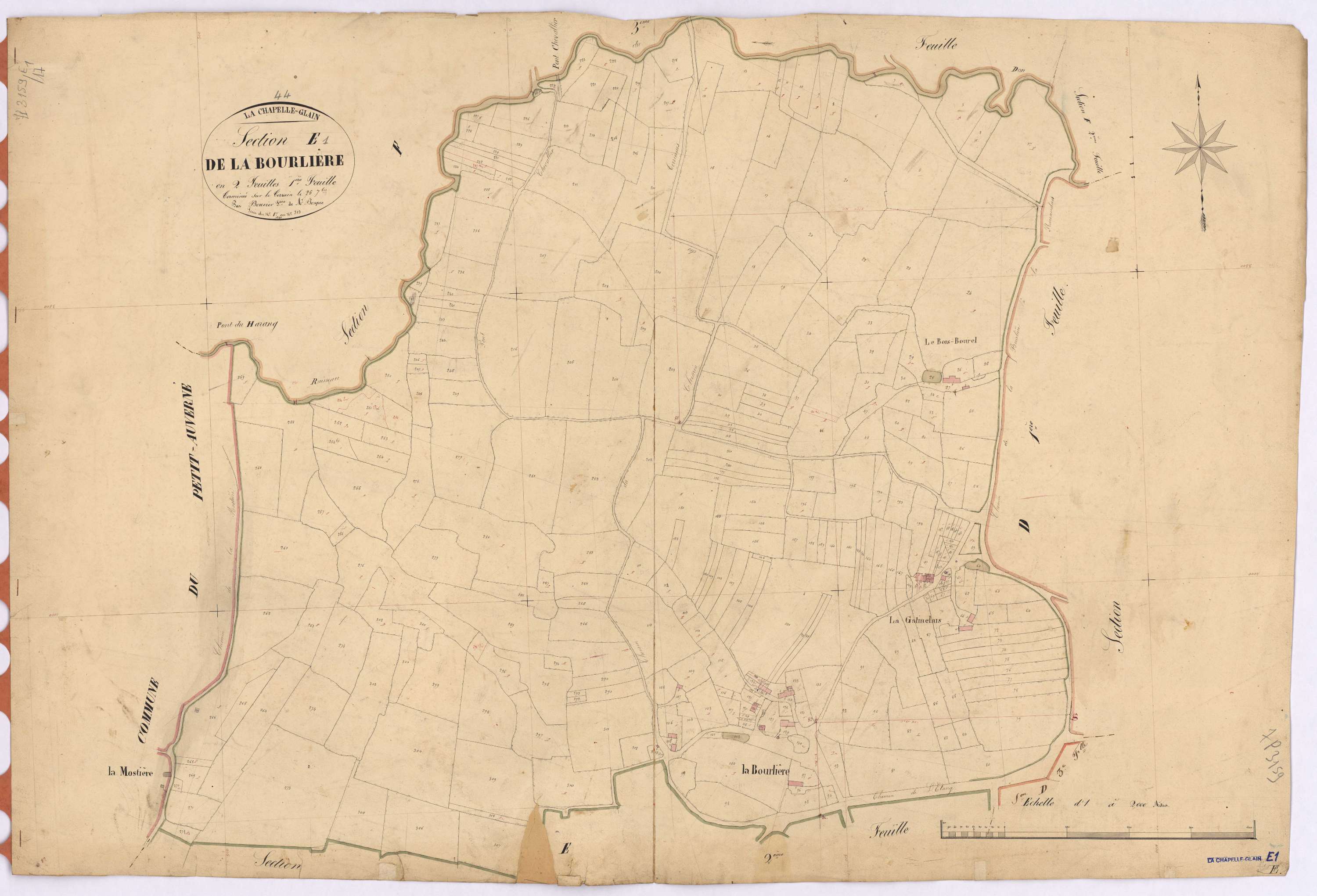 La Chapelle-Glain - Section E1 Bourlière (section de La) ; 1-313